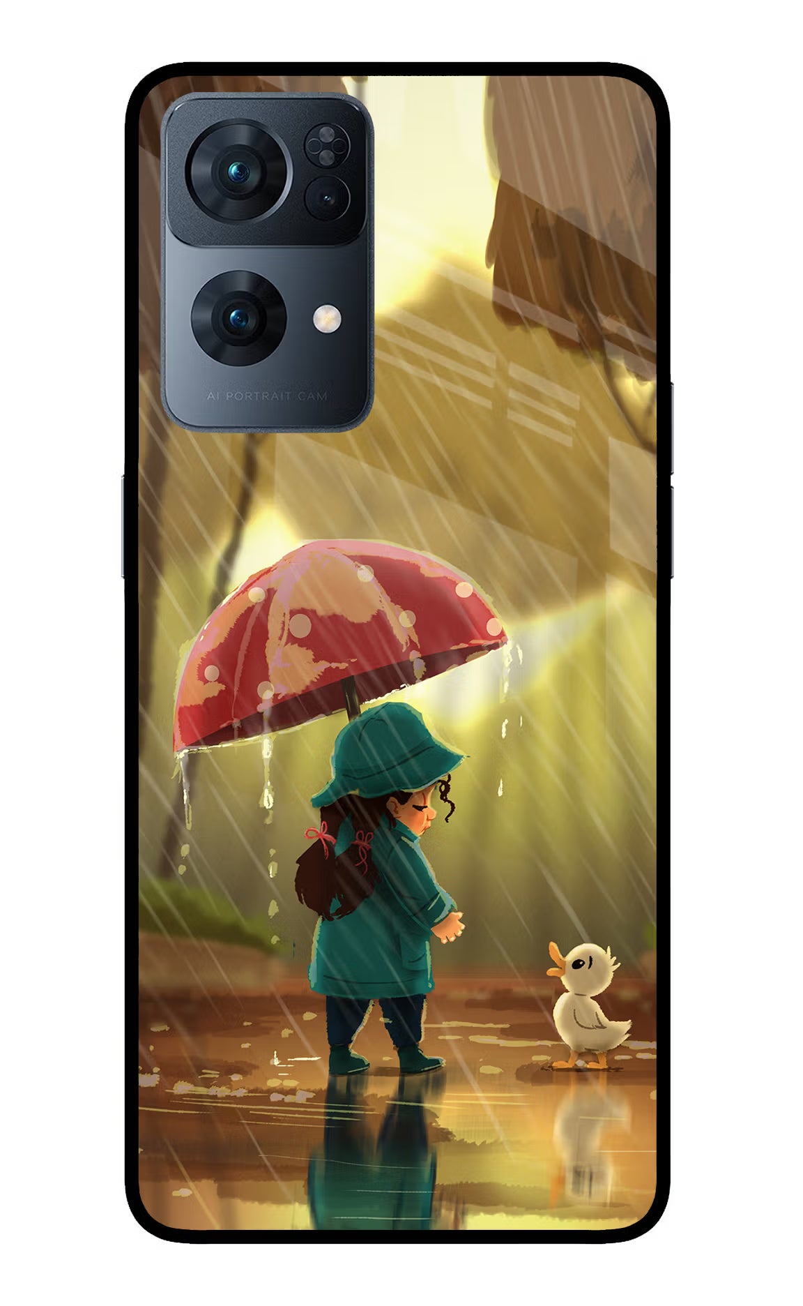 Rainy Day Oppo Reno7 Pro 5G Glass Case - Rainy Day Oppo Reno7 Pro 5G Glass Case Rainy Day Oppo Reno7 Pro 5G Glass Case