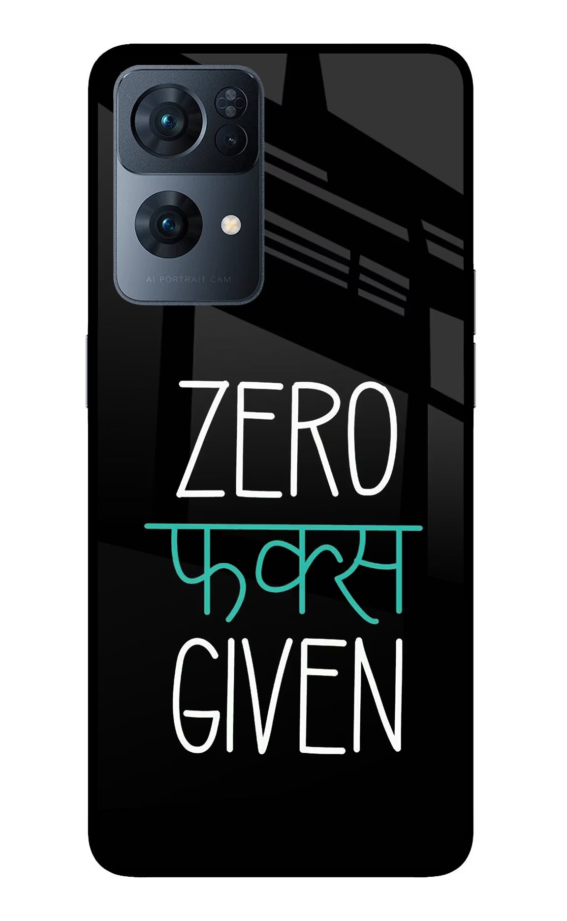 Zero Fucks Given Oppo Reno7 Pro 5G Back Cover - Zero Fucks Given Oppo Reno7 Pro 5G Glass Case Back Cover by Casekaro Zero Fucks Given Oppo Reno7 Pro 5G Glass Case Back Cover by Casekaro