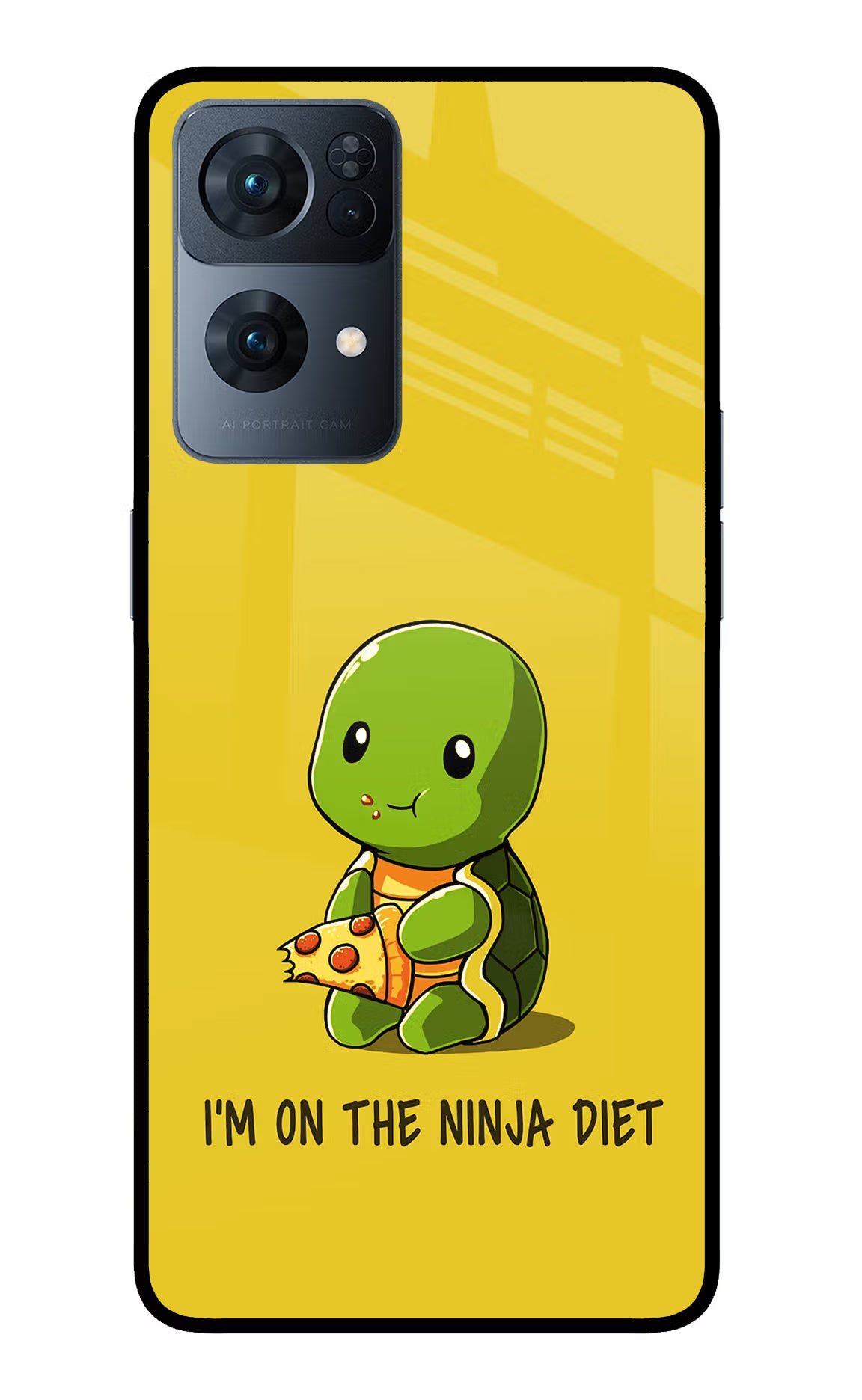 I'm on Ninja Diet Oppo Reno7 Pro 5G Back Cover - I'm on Ninja Diet Oppo Reno7 Pro 5G Glass Case Back Cover by Casekaro I'm on Ninja Diet Oppo Reno7 Pro 5G Glass Case Back Cover by Casekaro