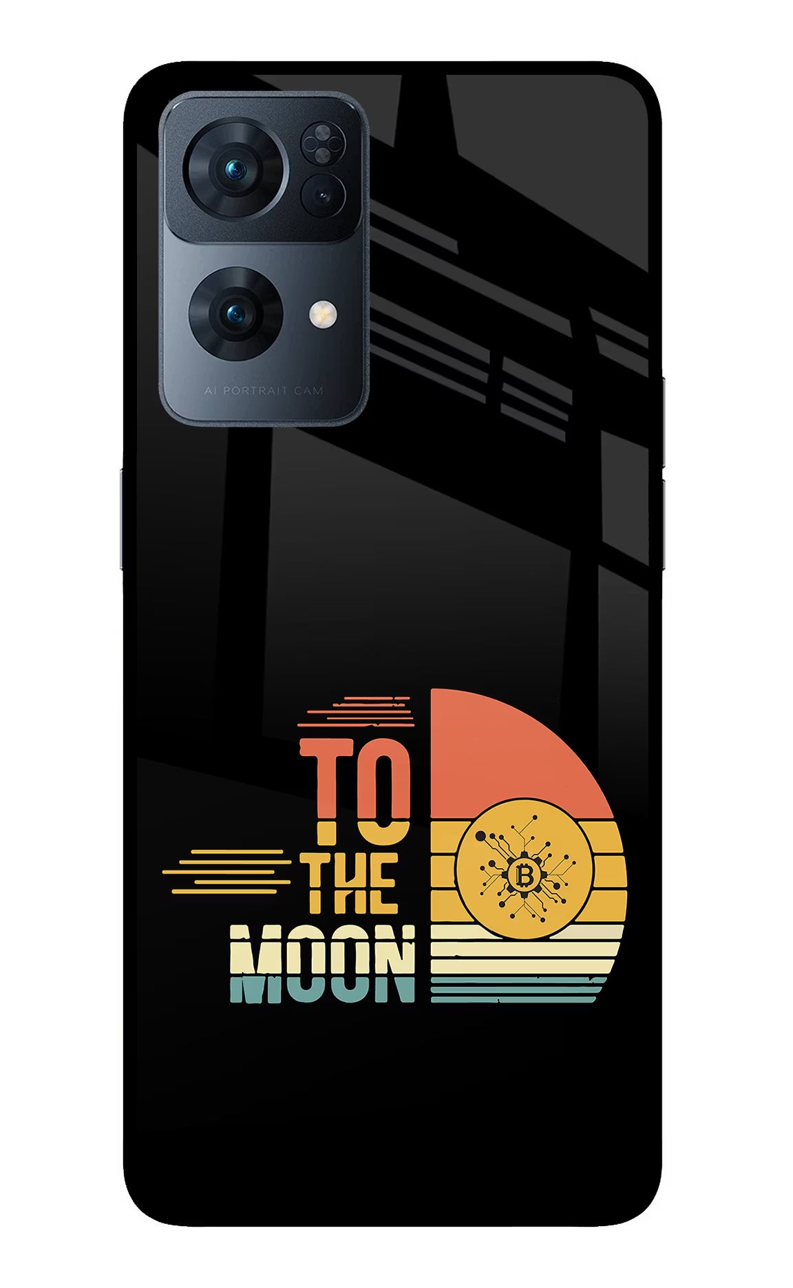 To the Moon Oppo Reno7 Pro 5G Back Cover - To the Moon Oppo Reno7 Pro 5G Glass Case Back Cover by Casekaro To the Moon Oppo Reno7 Pro 5G Glass Case Back Cover by Casekaro