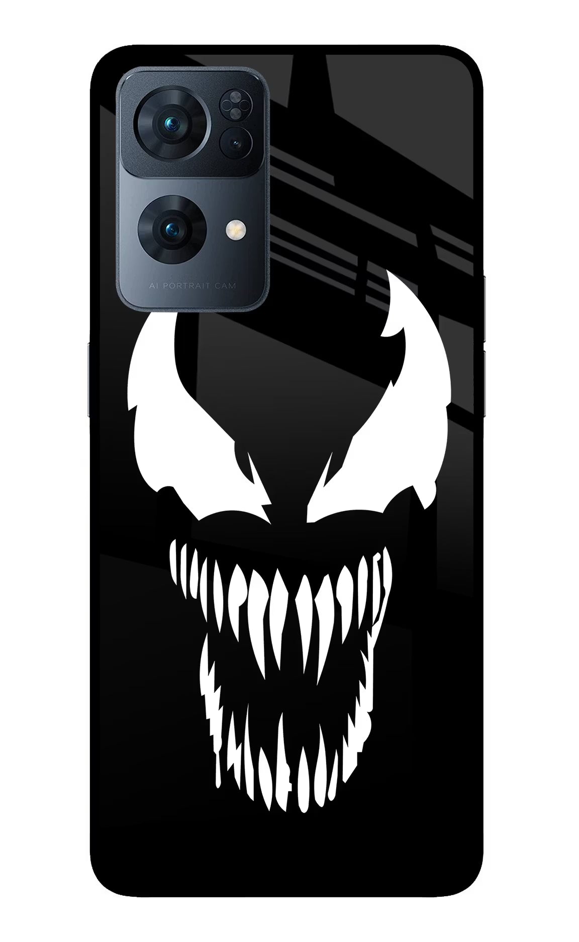 Venom Oppo Reno7 Pro 5G Back Cover - Venom Oppo Reno7 Pro 5G Glass Case Back Cover by Casekaro Venom Oppo Reno7 Pro 5G Glass Case Back Cover by Casekaro