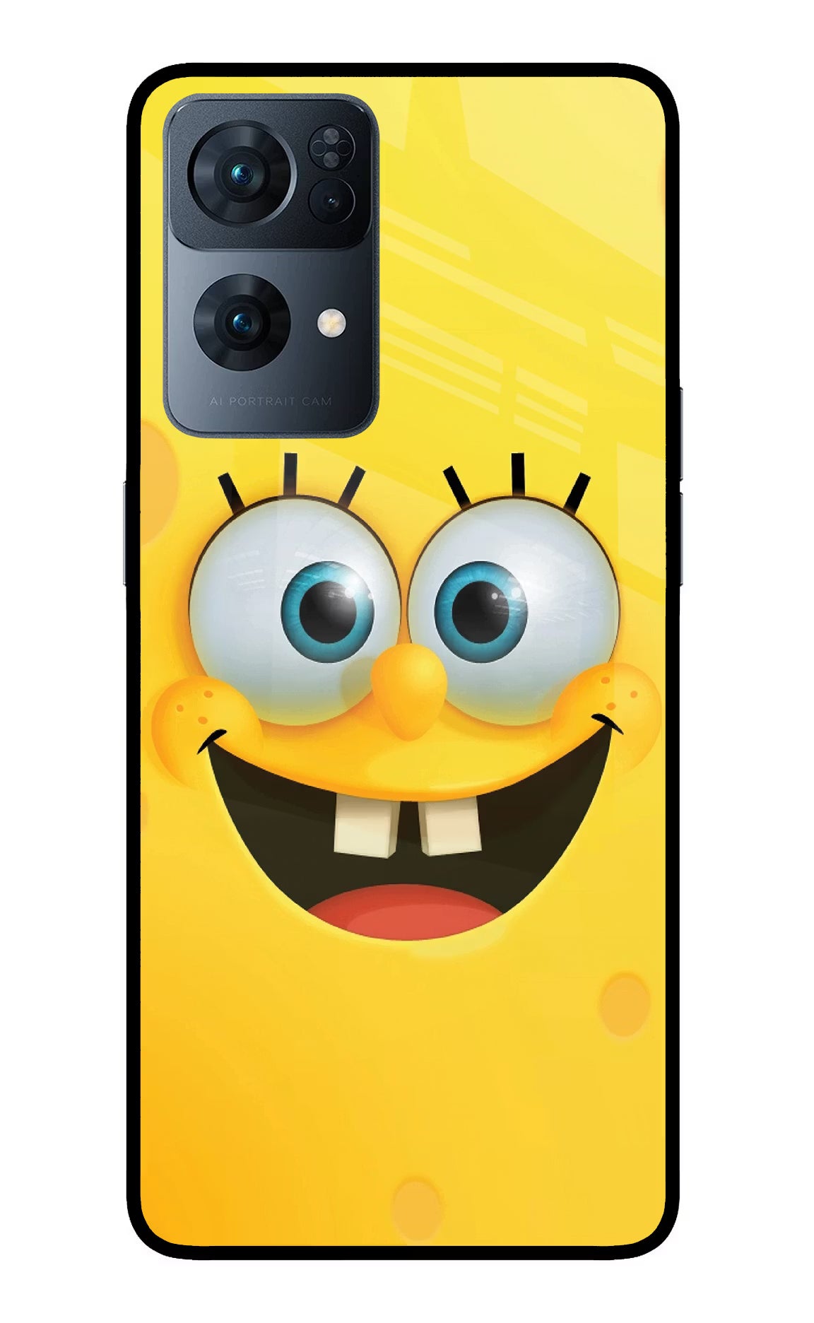 Sponge 1 Oppo Reno7 Pro 5G Back Cover - Sponge 1 Oppo Reno7 Pro 5G Glass Case Back Cover by Casekaro Sponge 1 Oppo Reno7 Pro 5G Glass Case Back Cover by Casekaro