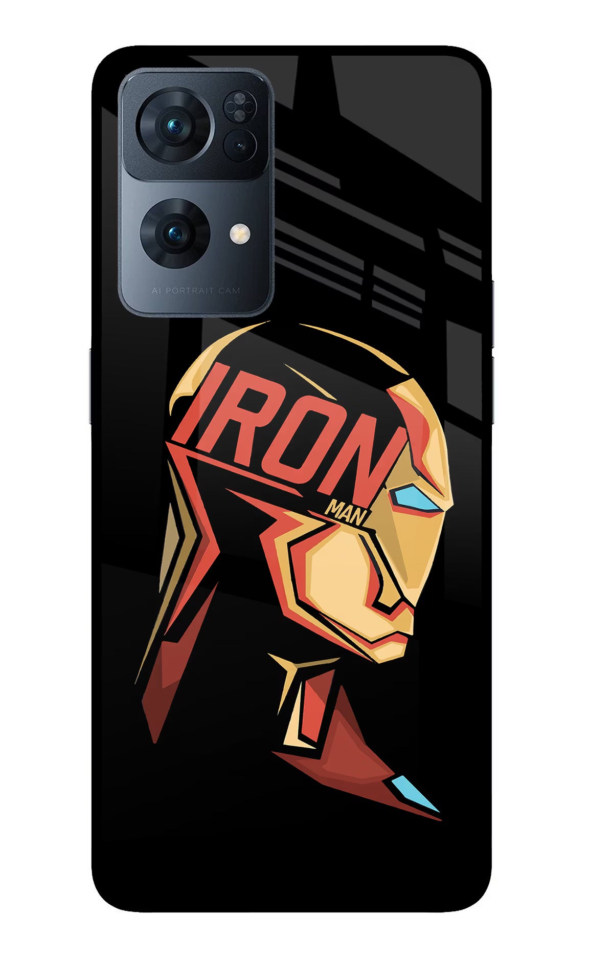 IronMan Oppo Reno7 Pro 5G Back Cover - IronMan Oppo Reno7 Pro 5G Glass Case Back Cover by Casekaro IronMan Oppo Reno7 Pro 5G Glass Case Back Cover by Casekaro