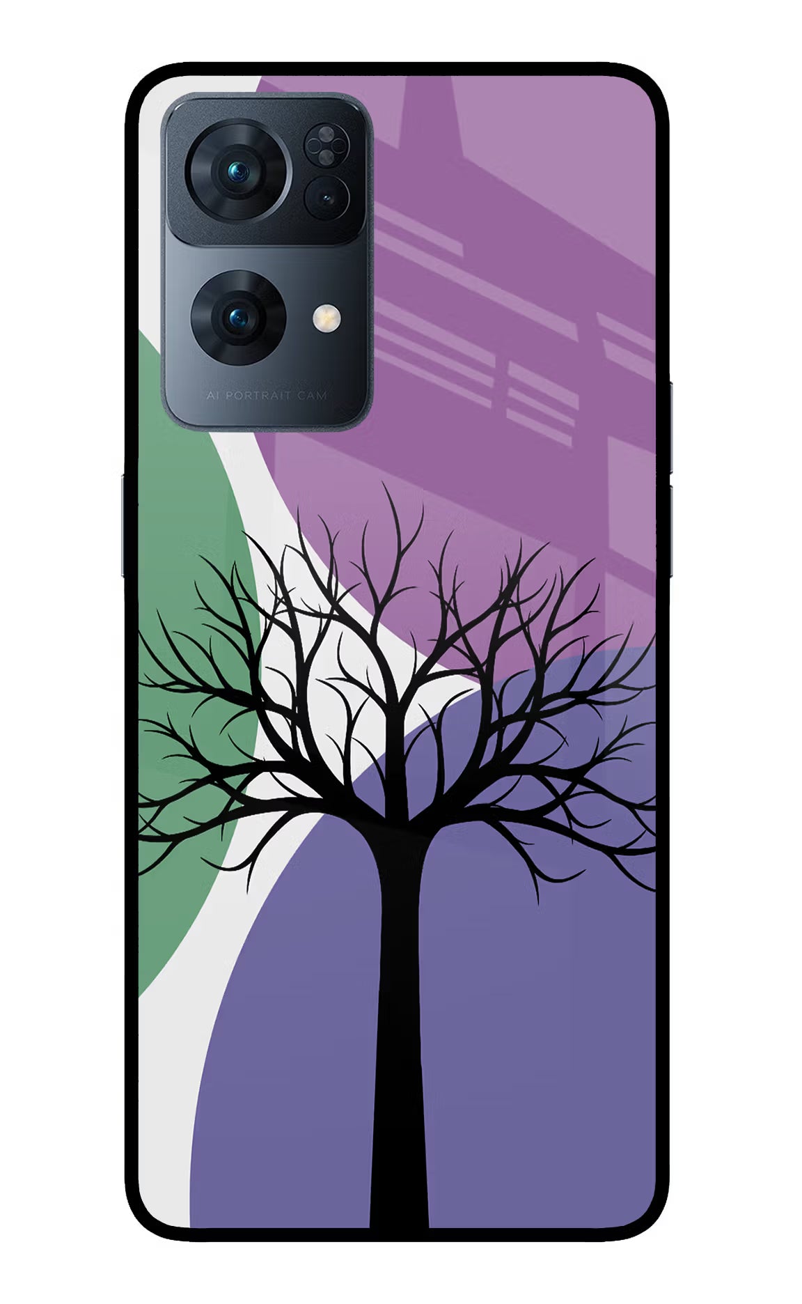 Tree Art Oppo Reno7 Pro 5G Back Cover - Tree Art Oppo Reno7 Pro 5G Glass Case Back Cover by Casekaro Tree Art Oppo Reno7 Pro 5G Glass Case Back Cover by Casekaro