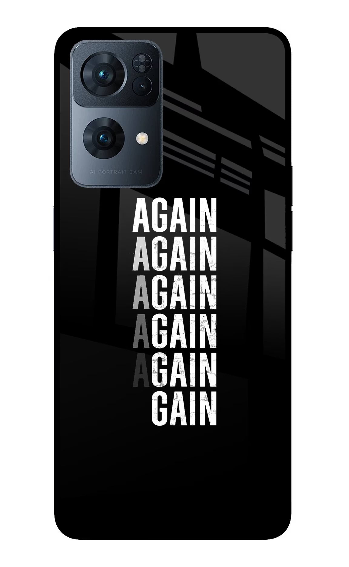 Again Again Gain Oppo Reno7 Pro 5G Back Cover - Again Again Gain Oppo Reno7 Pro 5G Glass Case Back Cover by Casekaro Again Again Gain Oppo Reno7 Pro 5G Glass Case Back Cover by Casekaro