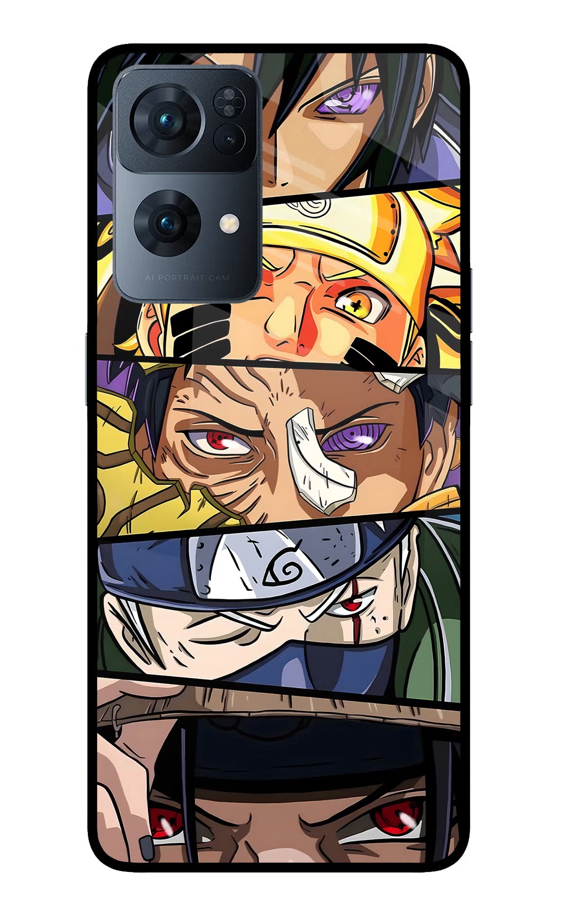 Naruto Character Oppo Reno7 Pro 5G Glass Case - Naruto Character Oppo Reno7 Pro 5G Glass Case Naruto Character Oppo Reno7 Pro 5G Glass Case