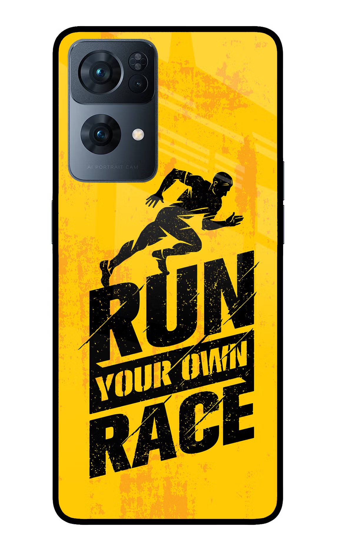 Run Your Own Race Oppo Reno7 Pro 5G Glass Case - Run Your Own Race Oppo Reno7 Pro 5G Glass Case Run Your Own Race Oppo Reno7 Pro 5G Glass Case