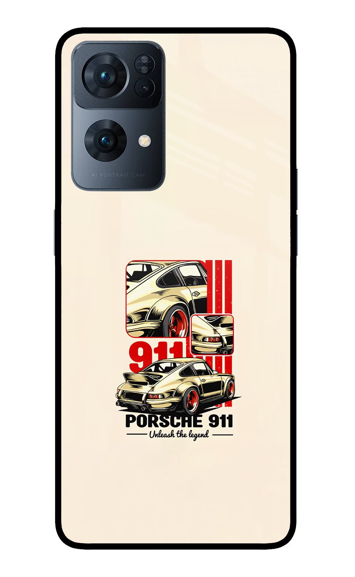 Classic Porsche 911 Oppo Reno7 Pro 5G Back Cover - Classic Porsche 911 Oppo Reno7 Pro 5G Glass Case Back Cover by Casekaro Classic Porsche 911 Oppo Reno7 Pro 5G Glass Case Back Cover by Casekaro