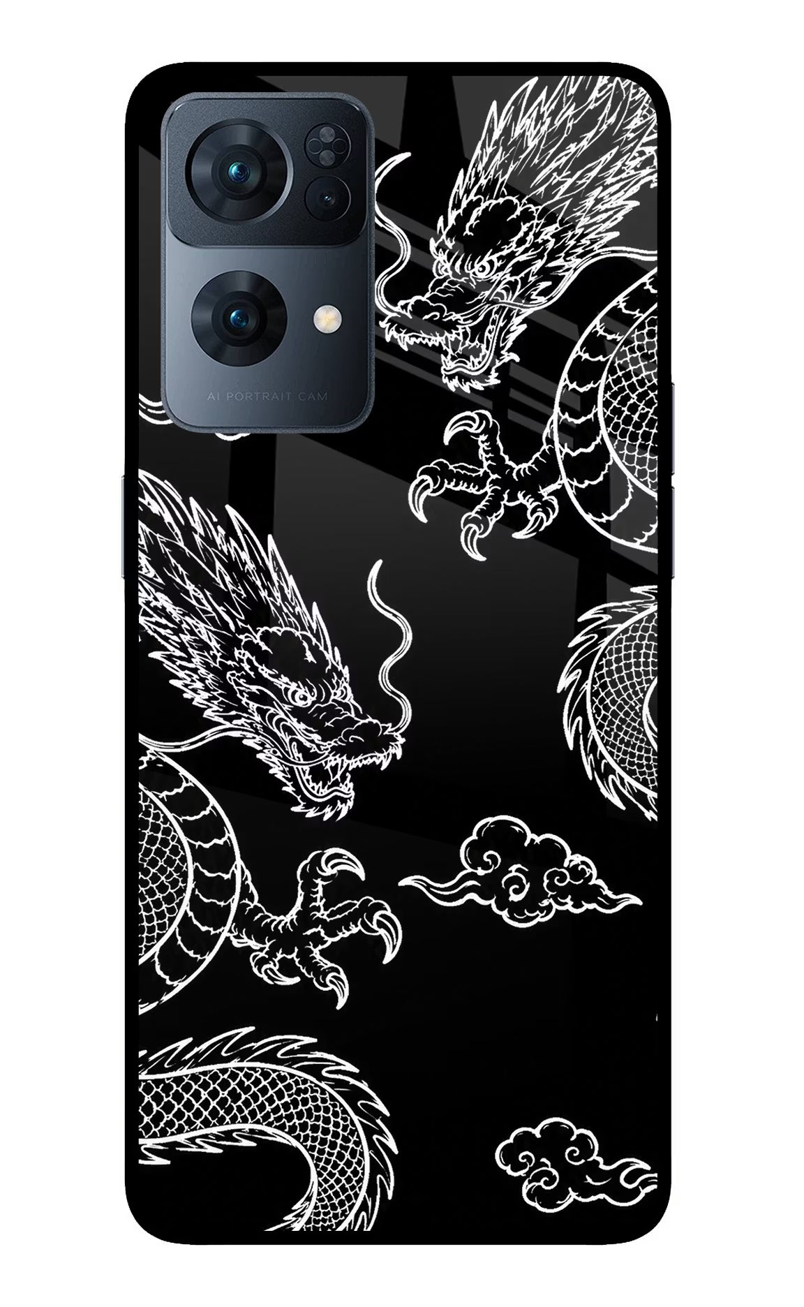 Twin Dragons Oppo Reno7 Pro 5G Glass Case - Twin Dragons Oppo Reno7 Pro 5G Glass Case Twin Dragons Oppo Reno7 Pro 5G Glass Case