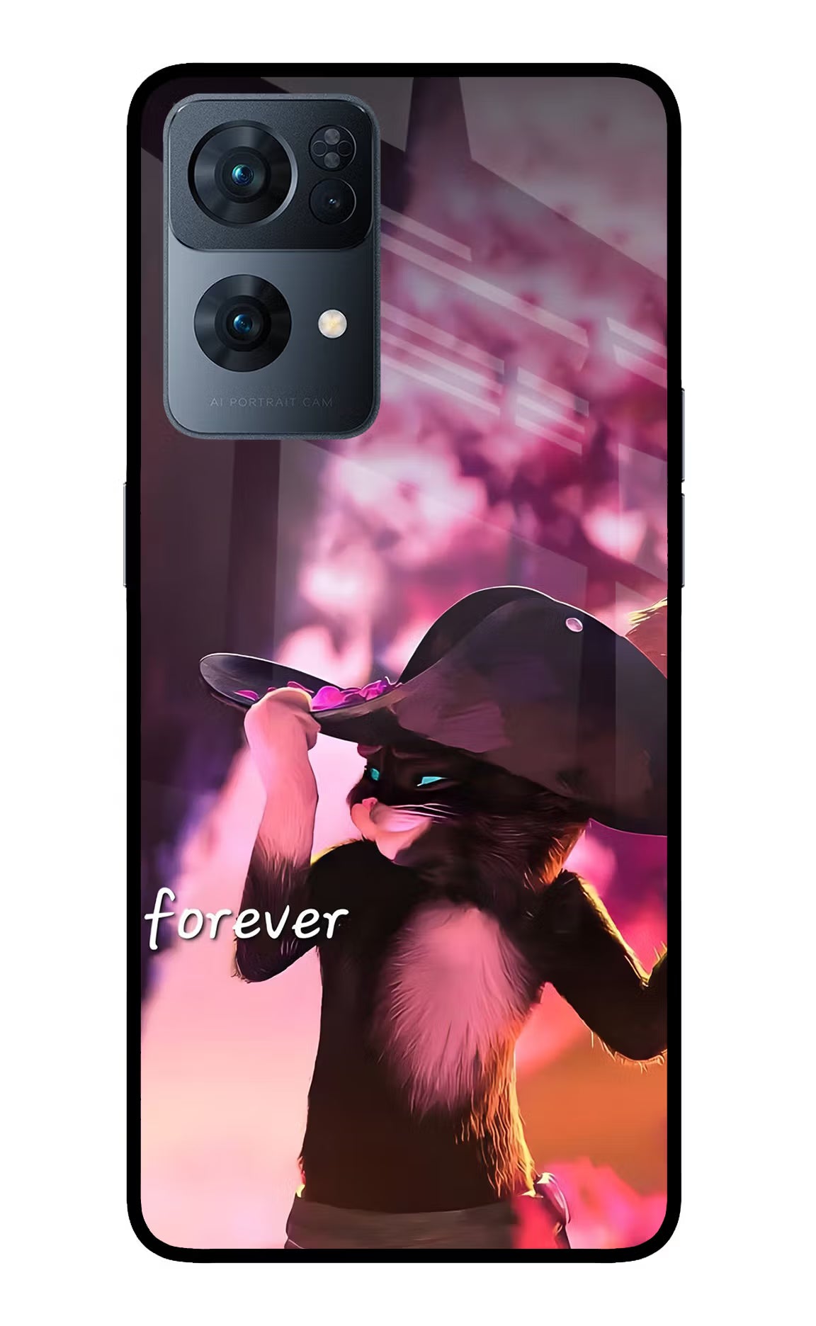 Forever Cat Oppo Reno7 Pro 5G Glass Case - Forever Cat Oppo Reno7 Pro 5G Glass Case Forever Cat Oppo Reno7 Pro 5G Glass Case