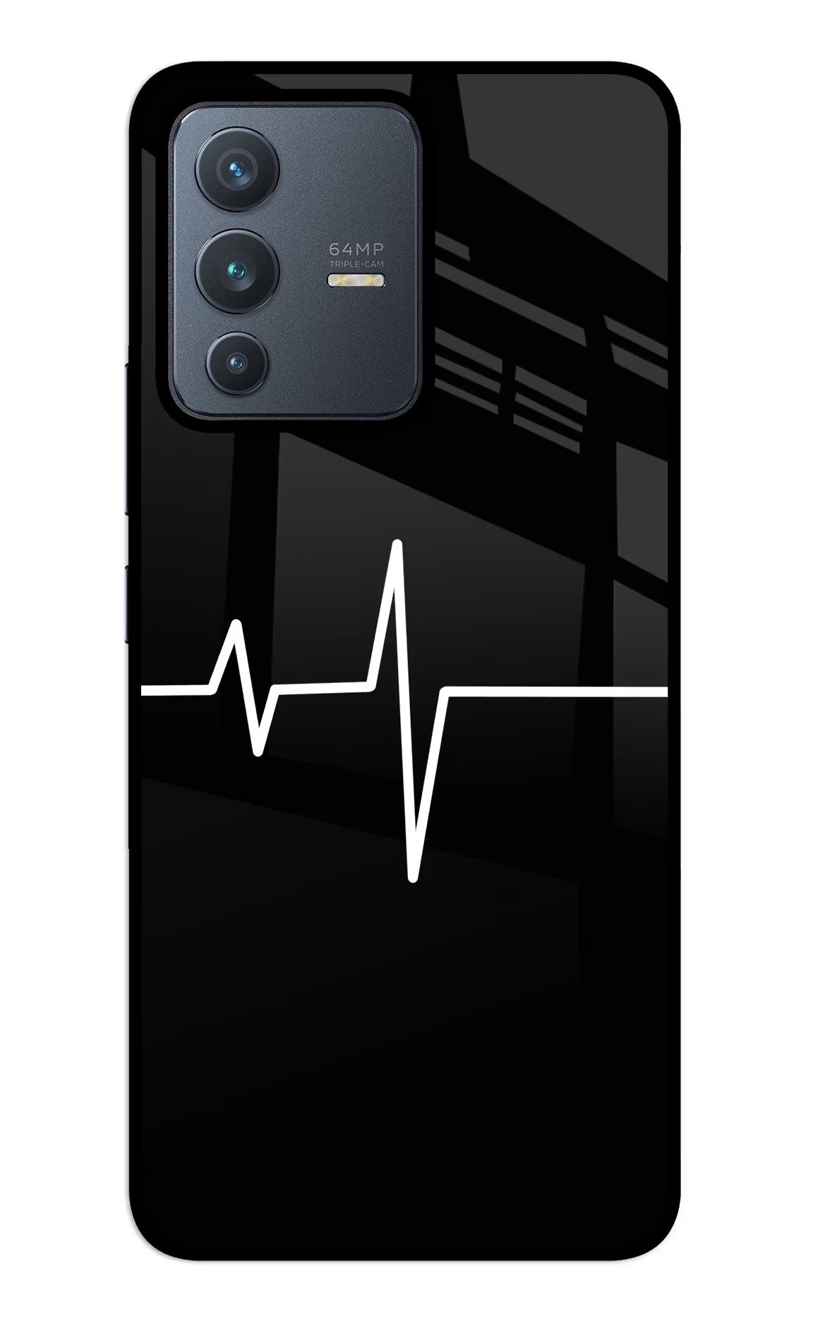 Heart Beats Vivo V23 5G Glass Case - Heart Beats Vivo V23 5G Glass Case Heart Beats Vivo V23 5G Glass Case