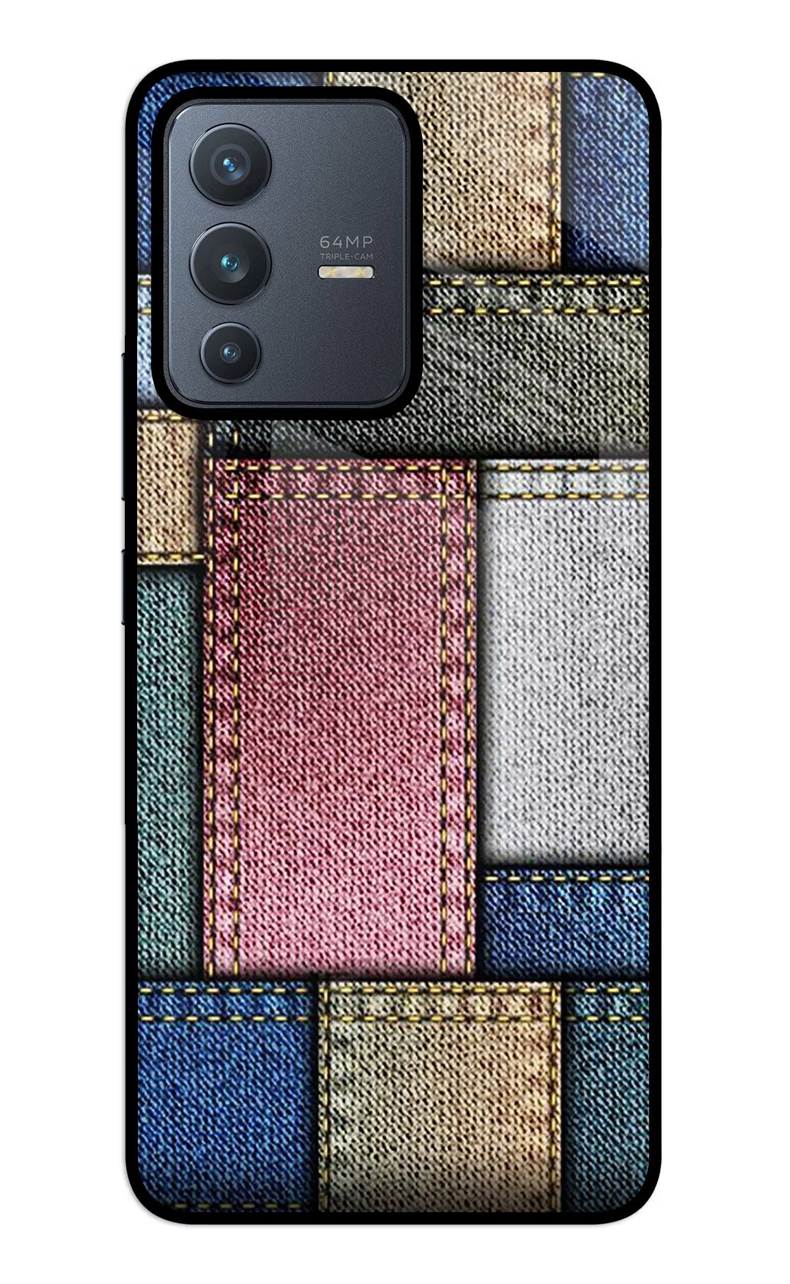 Multicolor Jeans Vivo V23 5G Glass Case - Multicolor Jeans Vivo V23 5G Glass Case Multicolor Jeans Vivo V23 5G Glass Case