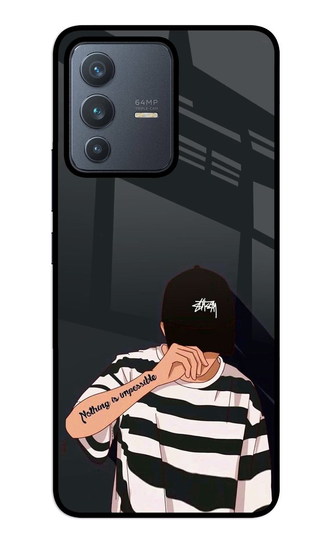 Aesthetic Boy Vivo V23 5G Back Cover - Aesthetic Boy Vivo V23 5G Glass Case Back Cover by Casekaro Aesthetic Boy Vivo V23 5G Glass Case Back Cover by Casekaro