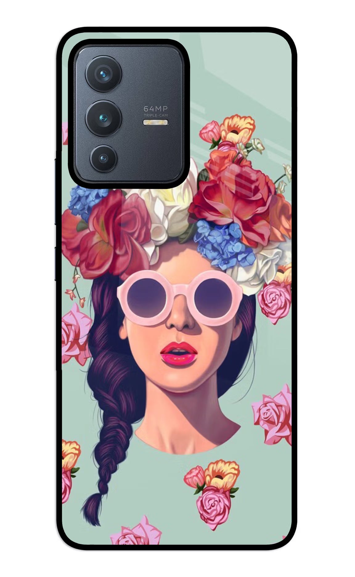 Pretty Girl Vivo V23 5G Back Cover - Pretty Girl Vivo V23 5G Glass Case Back Cover by Casekaro Pretty Girl Vivo V23 5G Glass Case Back Cover by Casekaro