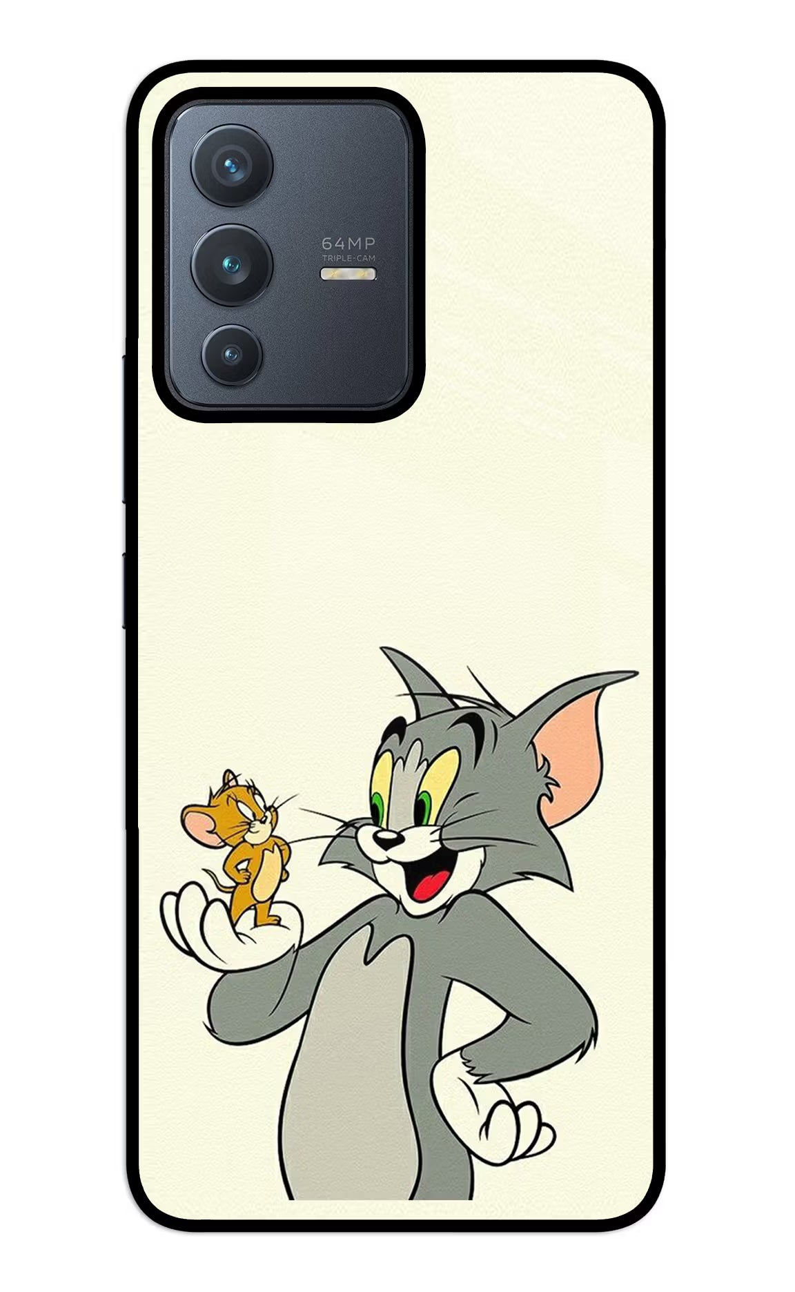 Tom & Jerry Vivo V23 5G Back Cover - Tom & Jerry Vivo V23 5G Glass Case Back Cover by Casekaro Tom & Jerry Vivo V23 5G Glass Case Back Cover by Casekaro