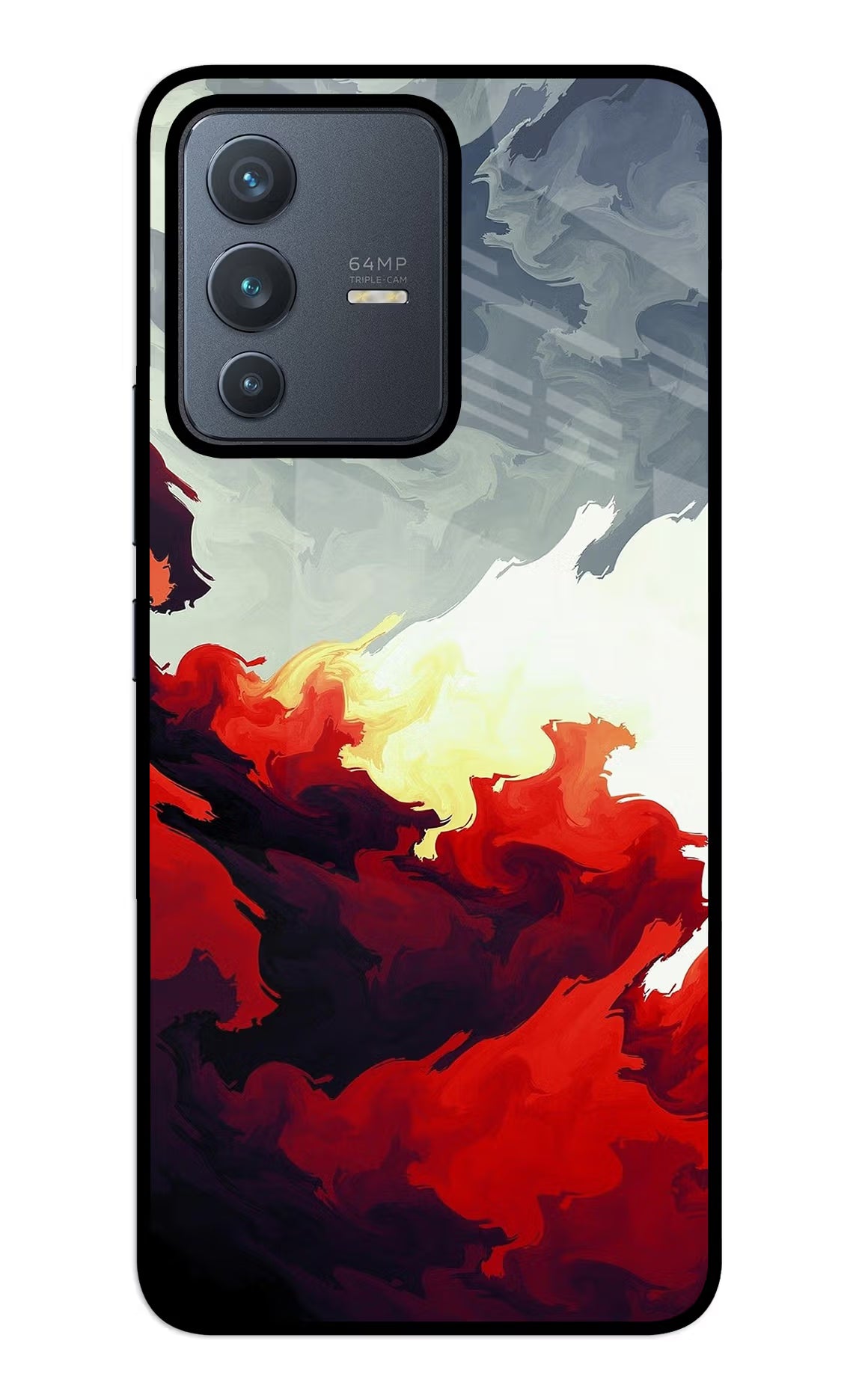 Fire Cloud Vivo V23 5G Glass Case - Fire Cloud Vivo V23 5G Glass Case Fire Cloud Vivo V23 5G Glass Case