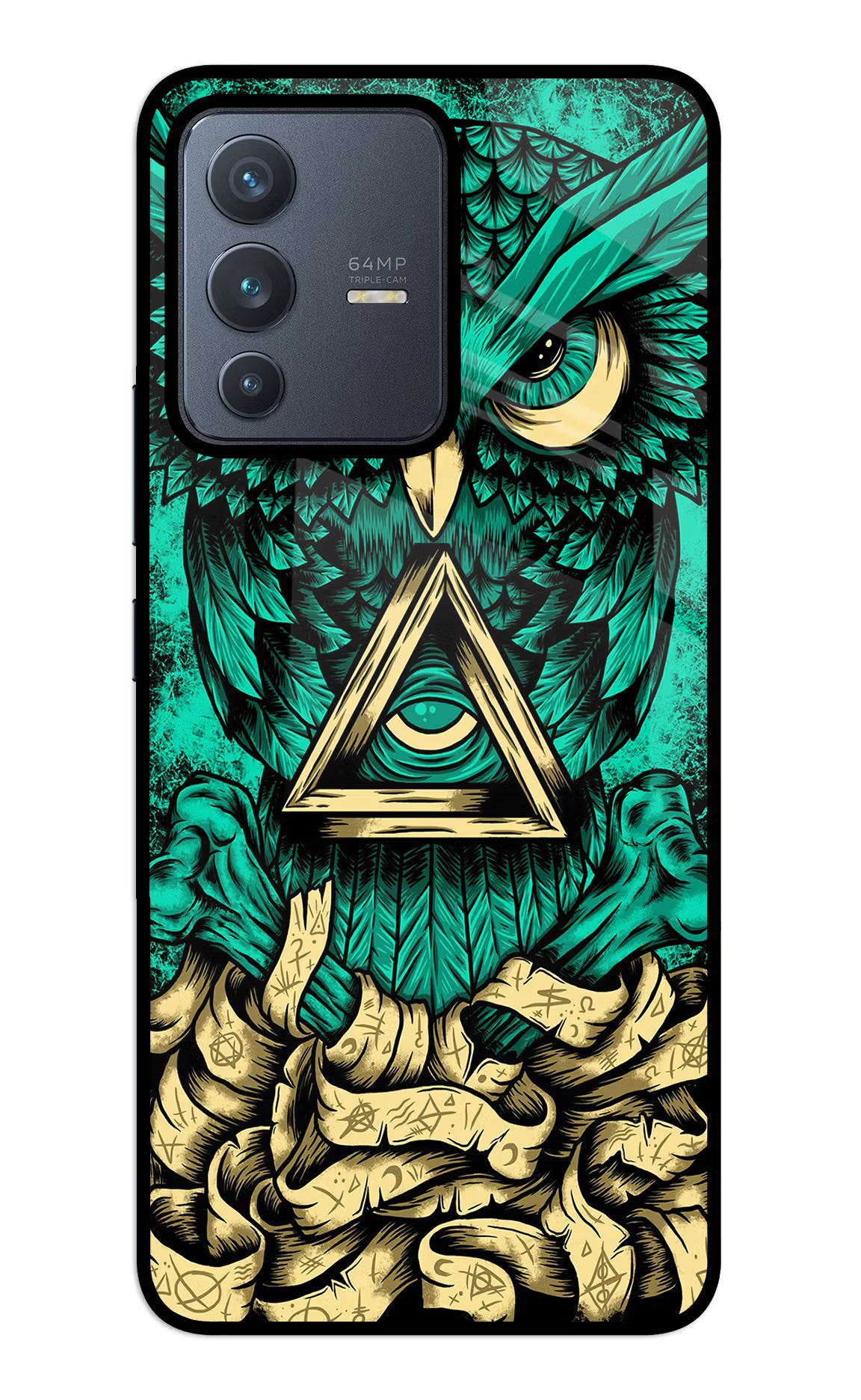 Green Owl Vivo V23 5G Glass Case - Green Owl Vivo V23 5G Glass Case Green Owl Vivo V23 5G Glass Case