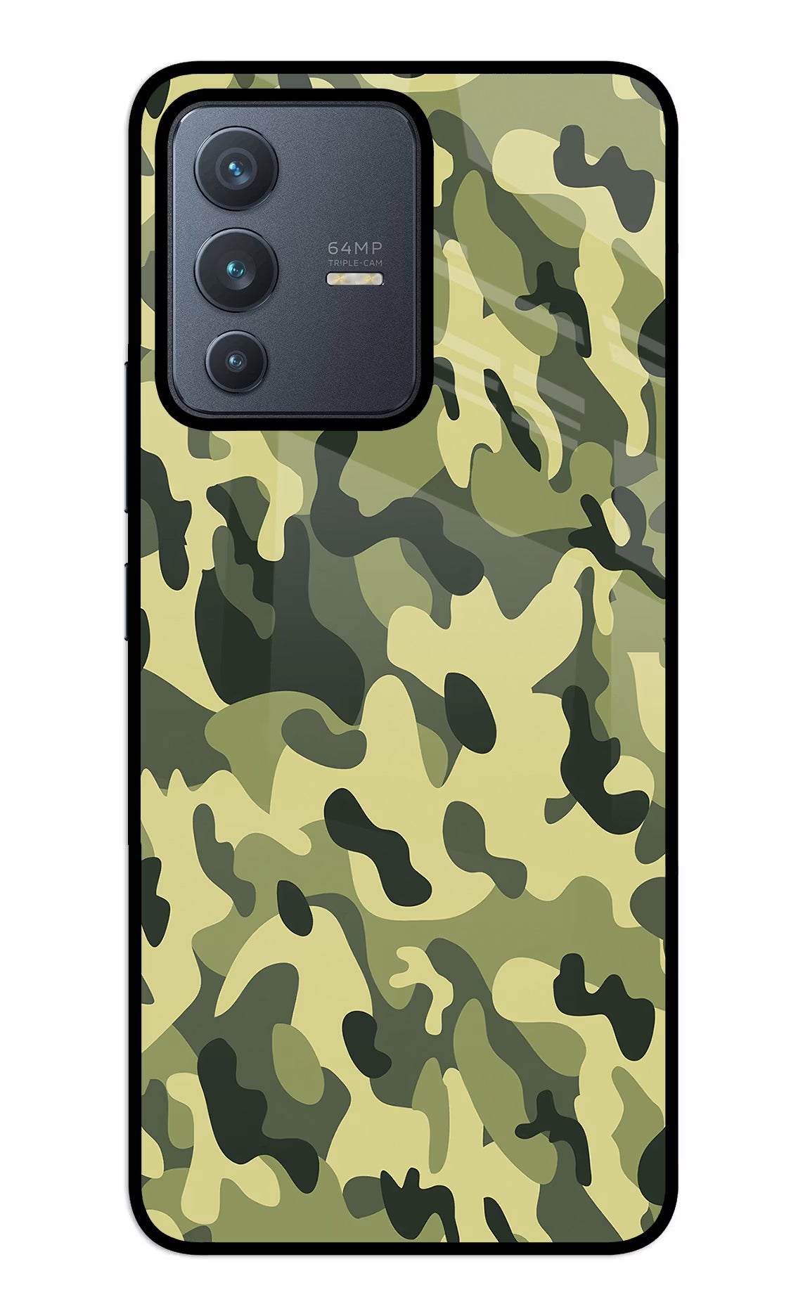 Camouflage Vivo V23 5G Glass Case - Camouflage Vivo V23 5G Glass Case Camouflage Vivo V23 5G Glass Case