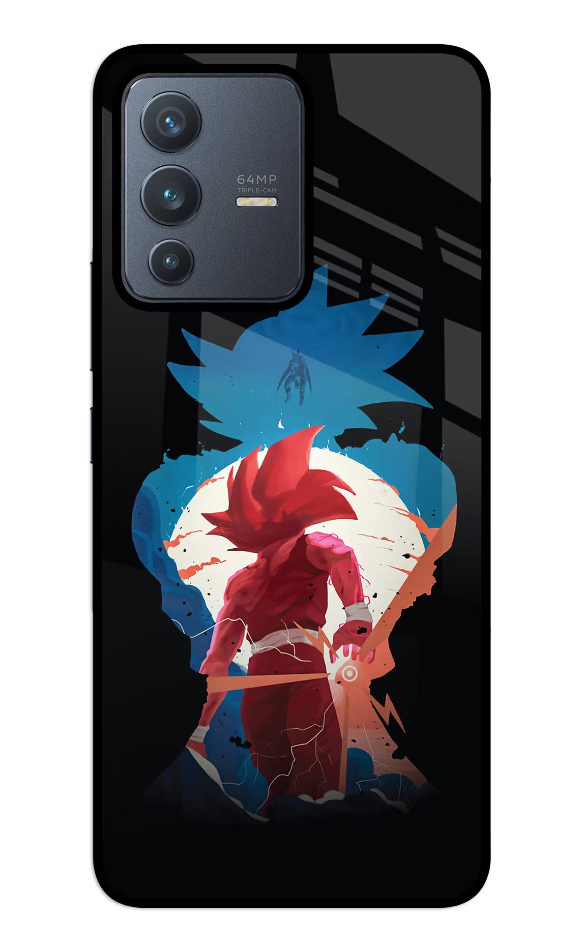 Goku Vivo V23 5G Back Cover - Goku Vivo V23 5G Glass Case Back Cover by Casekaro Goku Vivo V23 5G Glass Case Back Cover by Casekaro