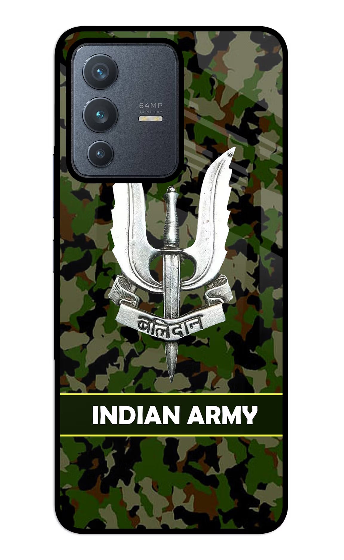 Balidan Indian Logo Vivo V23 5G Back Cover - Balidan Indian Logo Vivo V23 5G Glass Case Back Cover by Casekaro Balidan Indian Logo Vivo V23 5G Glass Case Back Cover by Casekaro