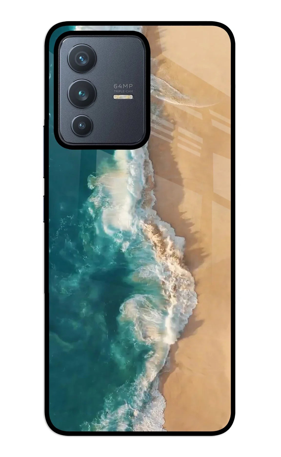 Ocean Beach Vivo V23 5G Glass Case - Ocean Beach Vivo V23 5G Glass Case Ocean Beach Vivo V23 5G Glass Case