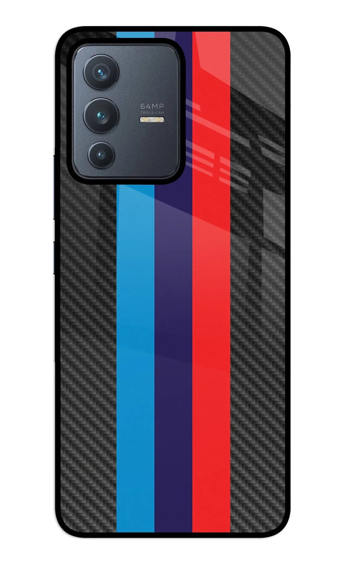 BMW Stripes Pattern Vivo V23 5G Glass Case - BMW Stripes Pattern Vivo V23 5G Glass Case BMW Stripes Pattern Vivo V23 5G Glass Case