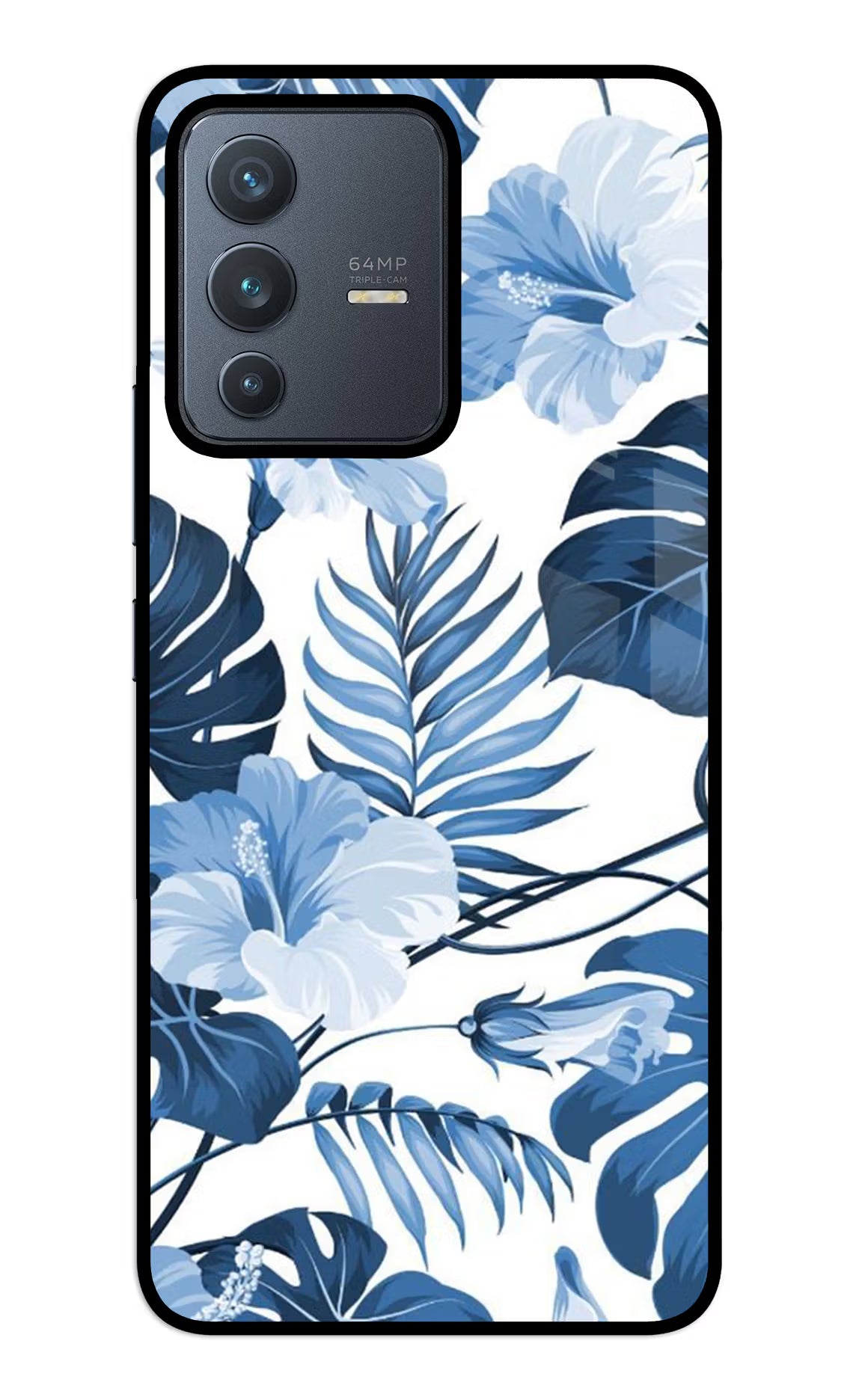 Fabric Art Vivo V23 5G Back Cover - Fabric Art Vivo V23 5G Glass Case Back Cover by Casekaro Fabric Art Vivo V23 5G Glass Case Back Cover by Casekaro