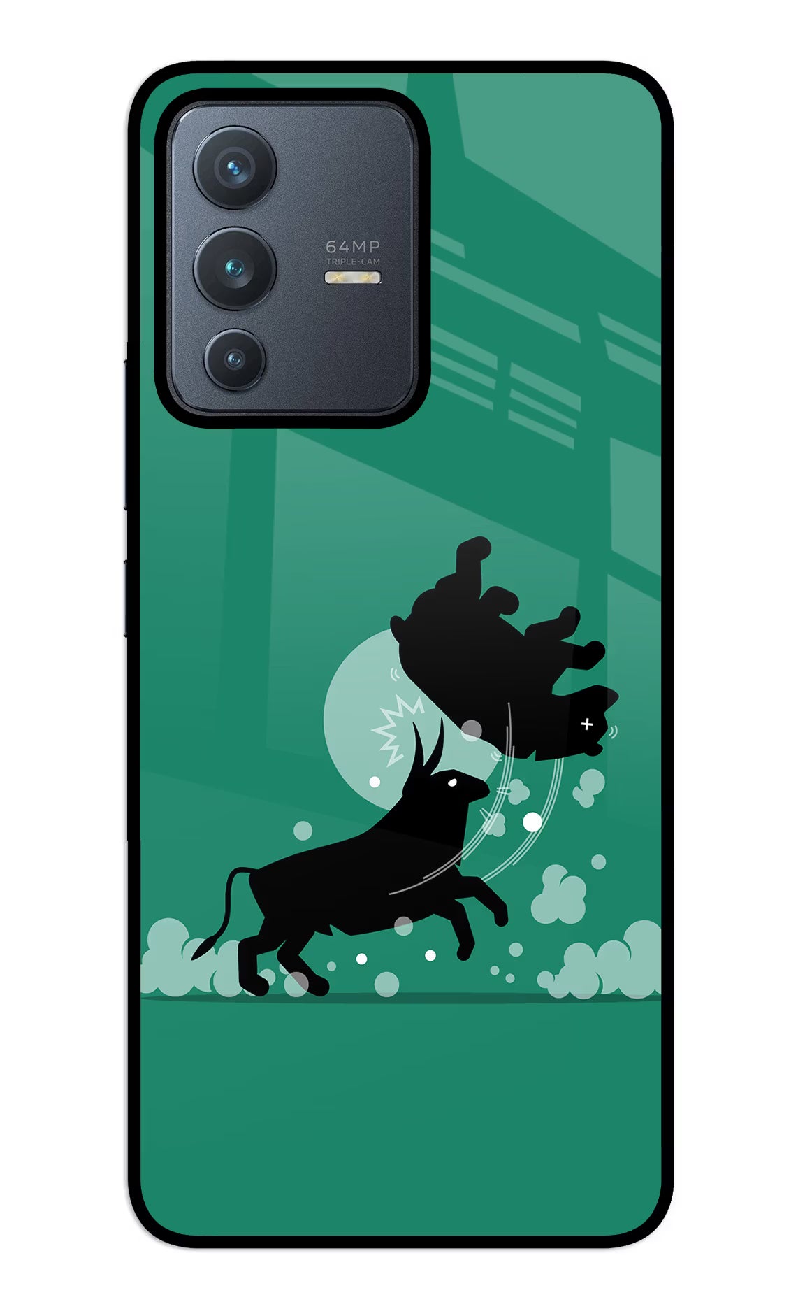 Bull Conqueror Vivo V23 5G Glass Case - Bull Conqueror Vivo V23 5G Glass Case Bull Conqueror Vivo V23 5G Glass Case