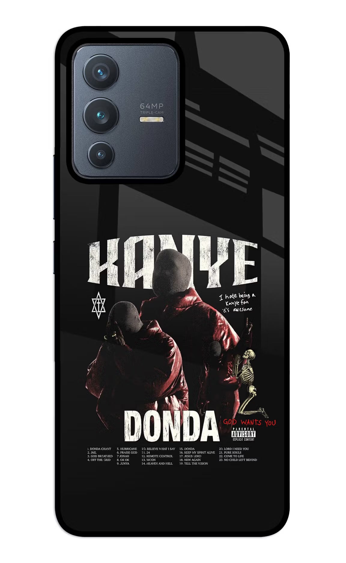 Donda Kanye West Vivo V23 5G Glass Case - Donda Kanye West Vivo V23 5G Glass Case Donda Kanye West Vivo V23 5G Glass Case