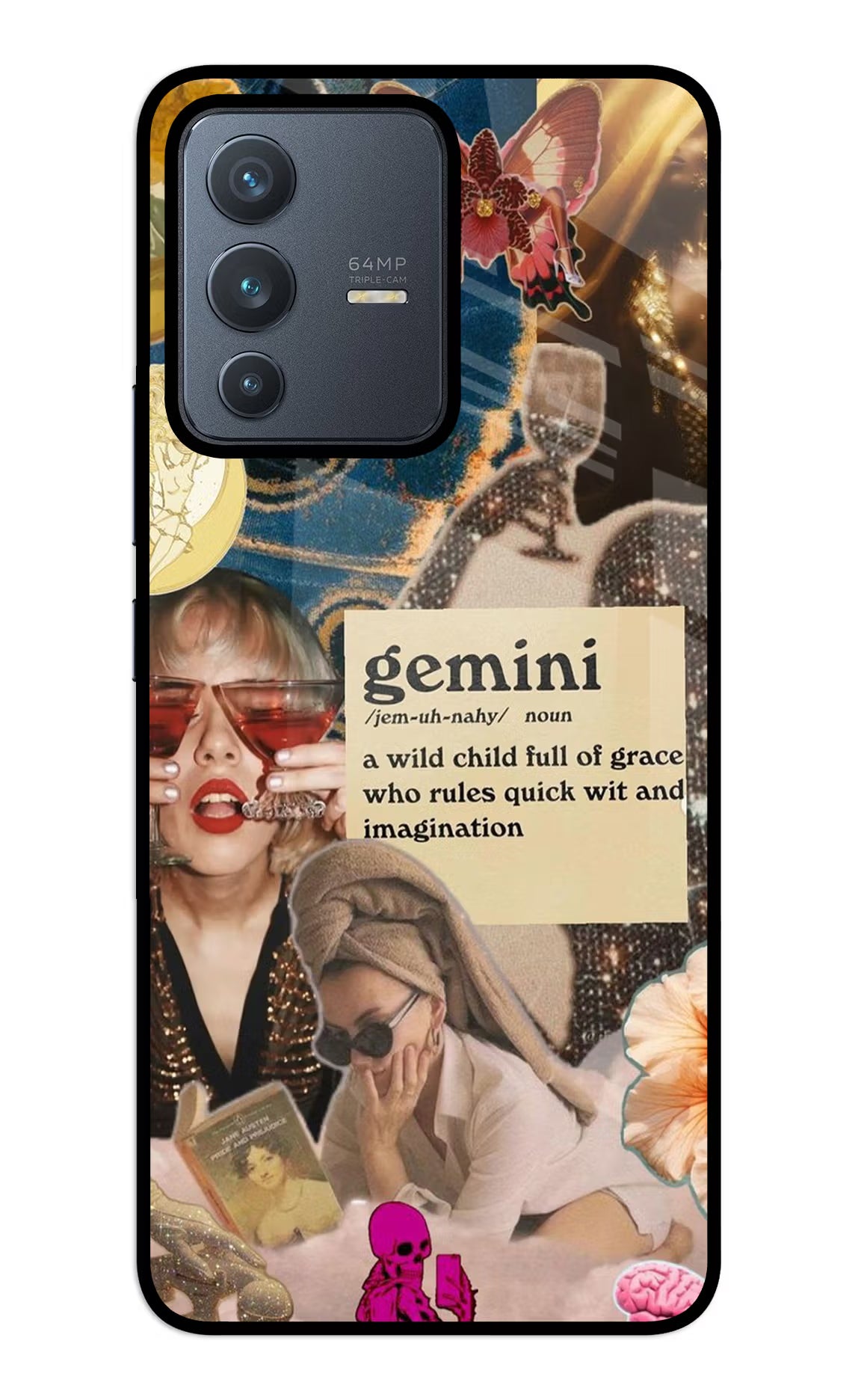 Gemini Zodiac Vivo V23 5G Glass Case - Gemini Zodiac Vivo V23 5G Glass Case Gemini Zodiac Vivo V23 5G Glass Case