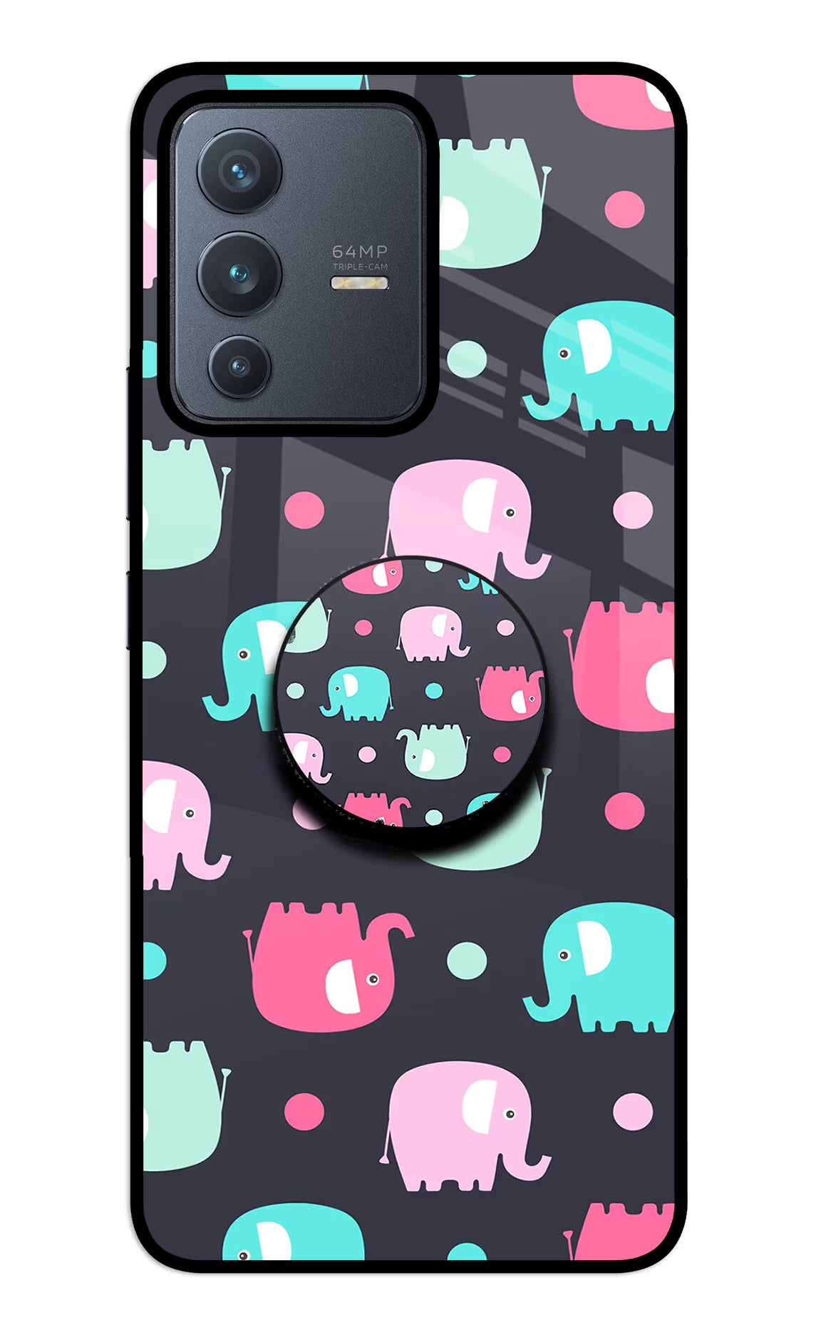 Baby Elephants Vivo V23 5G Pop Case - Baby Elephants Vivo V23 5G Pop Case by Casekaro Baby Elephants Vivo V23 5G Pop Case by Casekaro