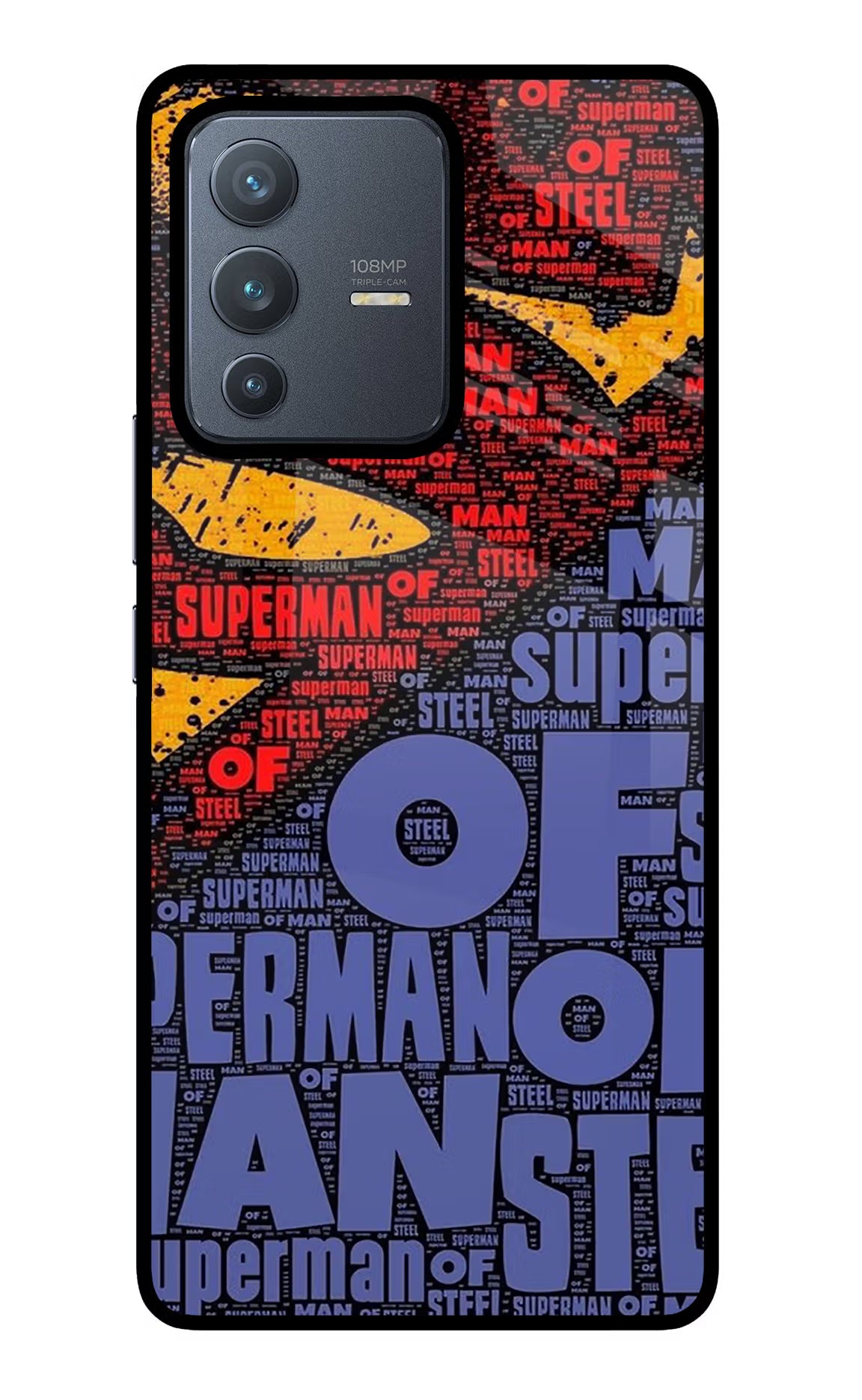 Superman Vivo V23 Pro 5G Back Cover - Superman Vivo V23 Pro 5G Glass Case Back Cover by Casekaro Superman Vivo V23 Pro 5G Glass Case Back Cover by Casekaro
