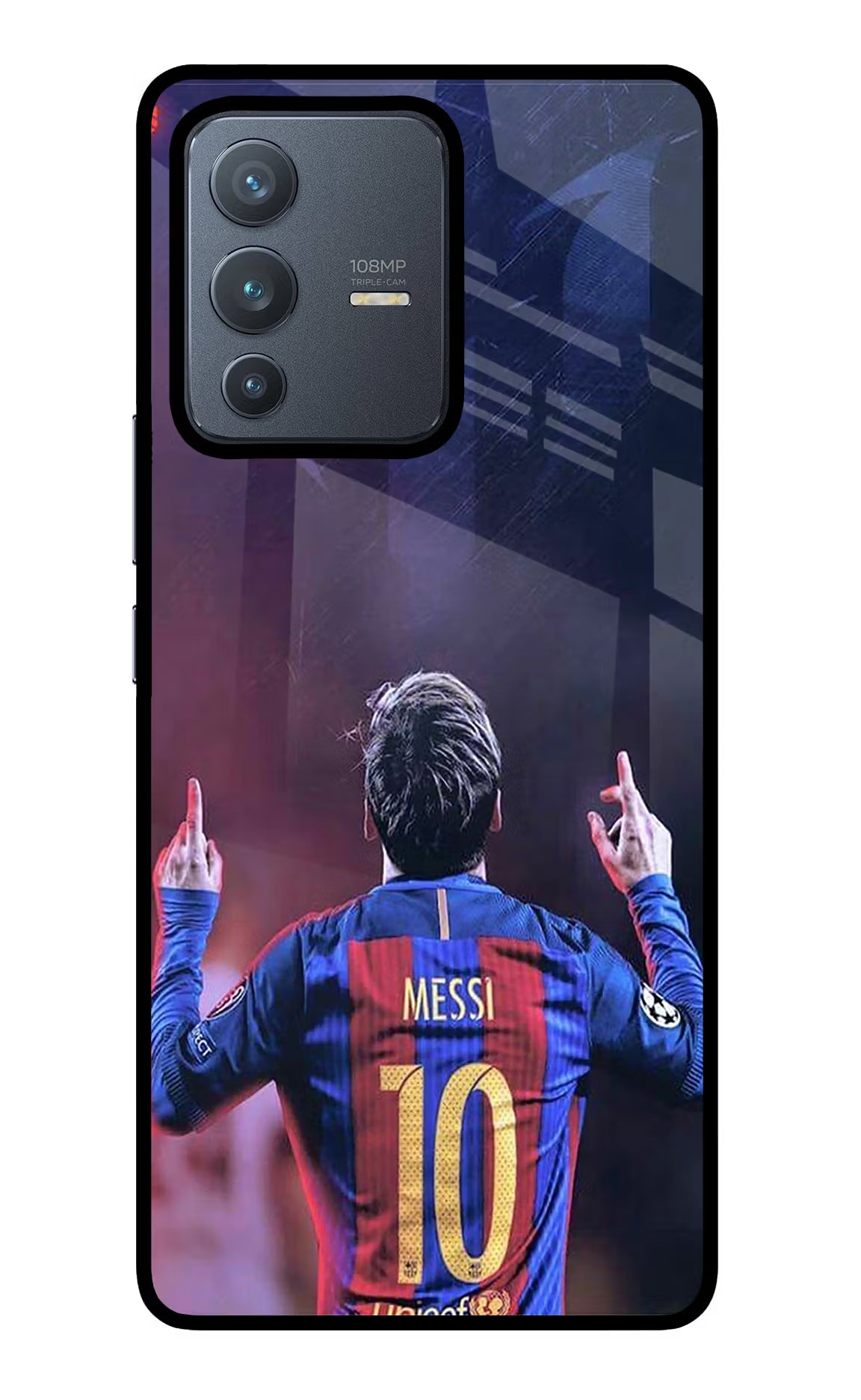 Messi Vivo V23 Pro 5G Back Cover - Messi Vivo V23 Pro 5G Glass Case Back Cover by Casekaro Messi Vivo V23 Pro 5G Glass Case Back Cover by Casekaro