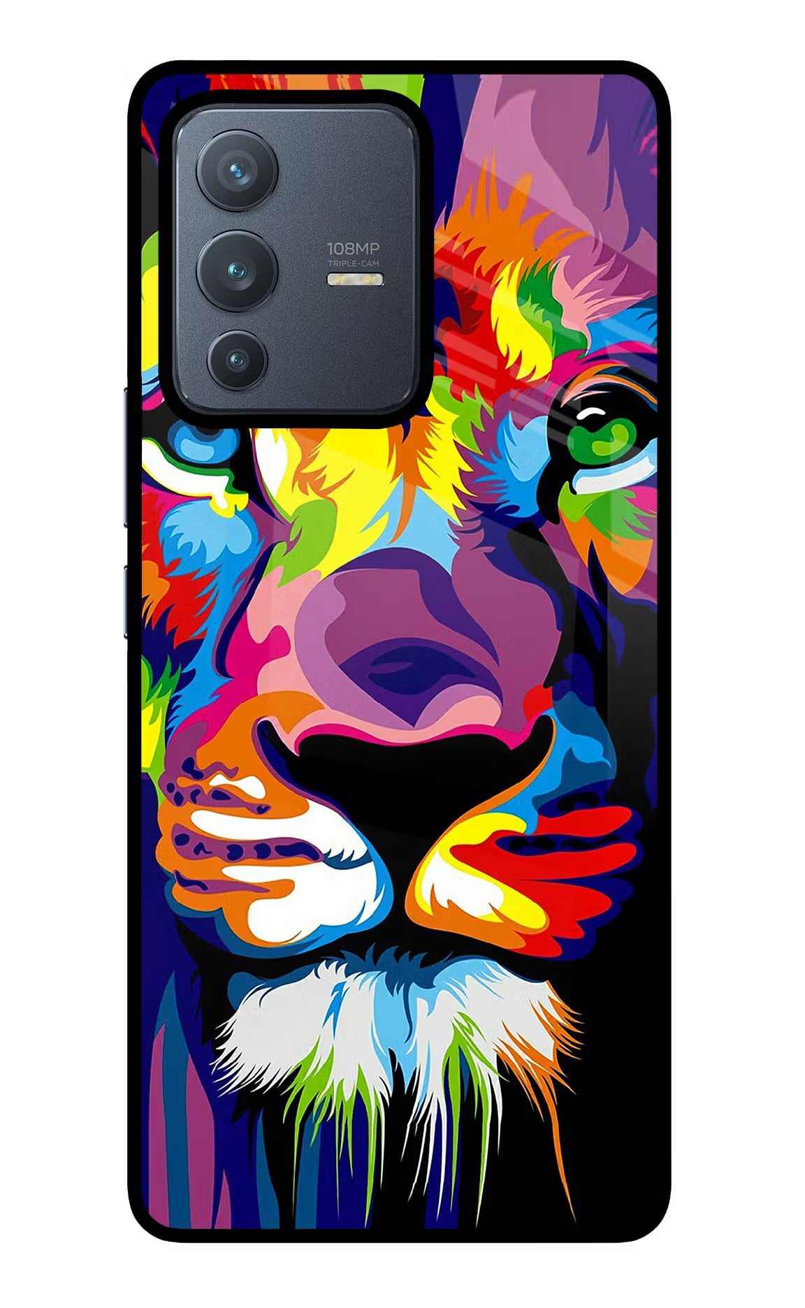 Lion Vivo V23 Pro 5G Glass Case - Lion Vivo V23 Pro 5G Glass Case Lion Vivo V23 Pro 5G Glass Case