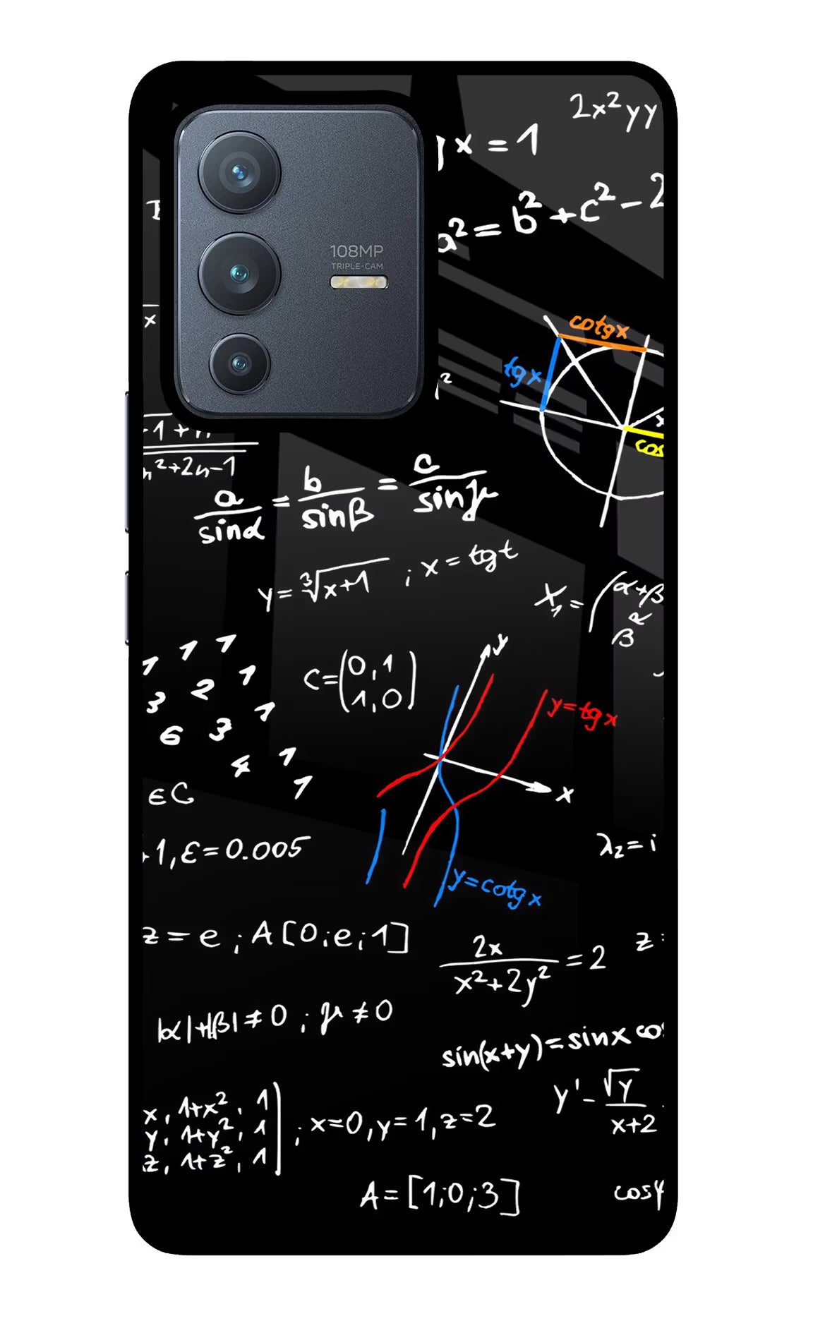 Mathematics Formula Vivo V23 Pro 5G Back Cover - Mathematics Formula Vivo V23 Pro 5G Glass Case Back Cover by Casekaro Mathematics Formula Vivo V23 Pro 5G Glass Case Back Cover by Casekaro