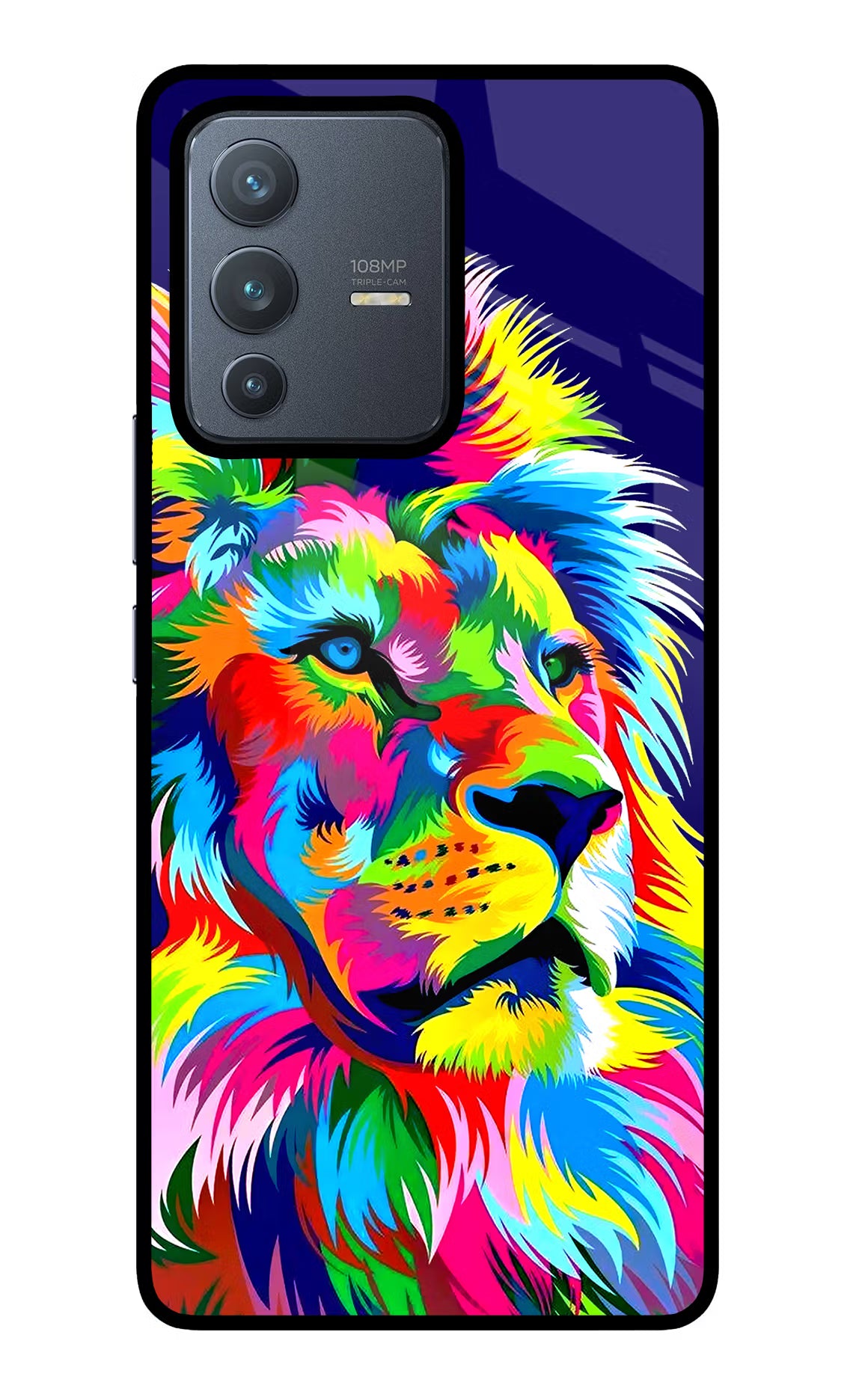 Vector Art Lion Vivo V23 Pro 5G Glass Case - Vector Art Lion Vivo V23 Pro 5G Glass Case Vector Art Lion Vivo V23 Pro 5G Glass Case