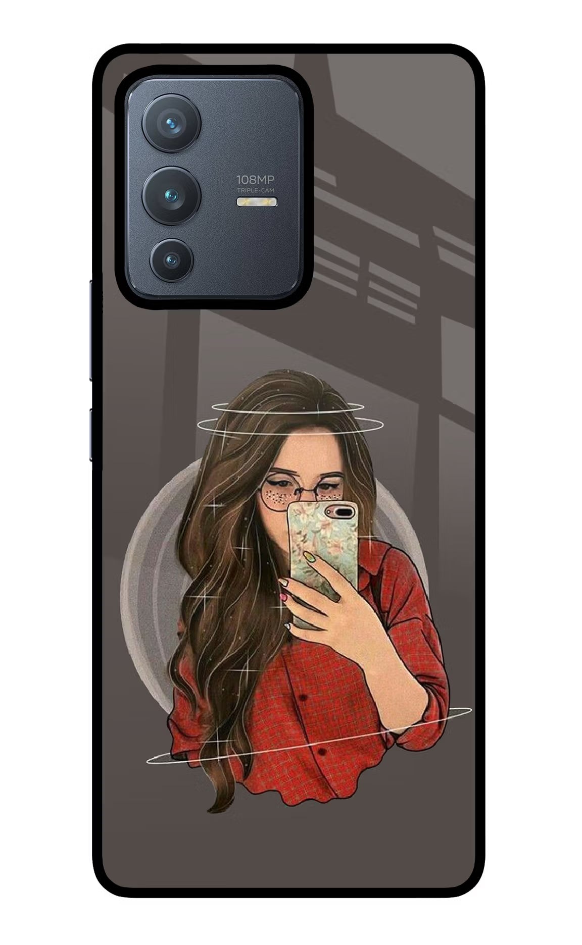 Selfie Queen Vivo V23 Pro 5G Back Cover - Selfie Queen Vivo V23 Pro 5G Glass Case Back Cover by Casekaro Selfie Queen Vivo V23 Pro 5G Glass Case Back Cover by Casekaro