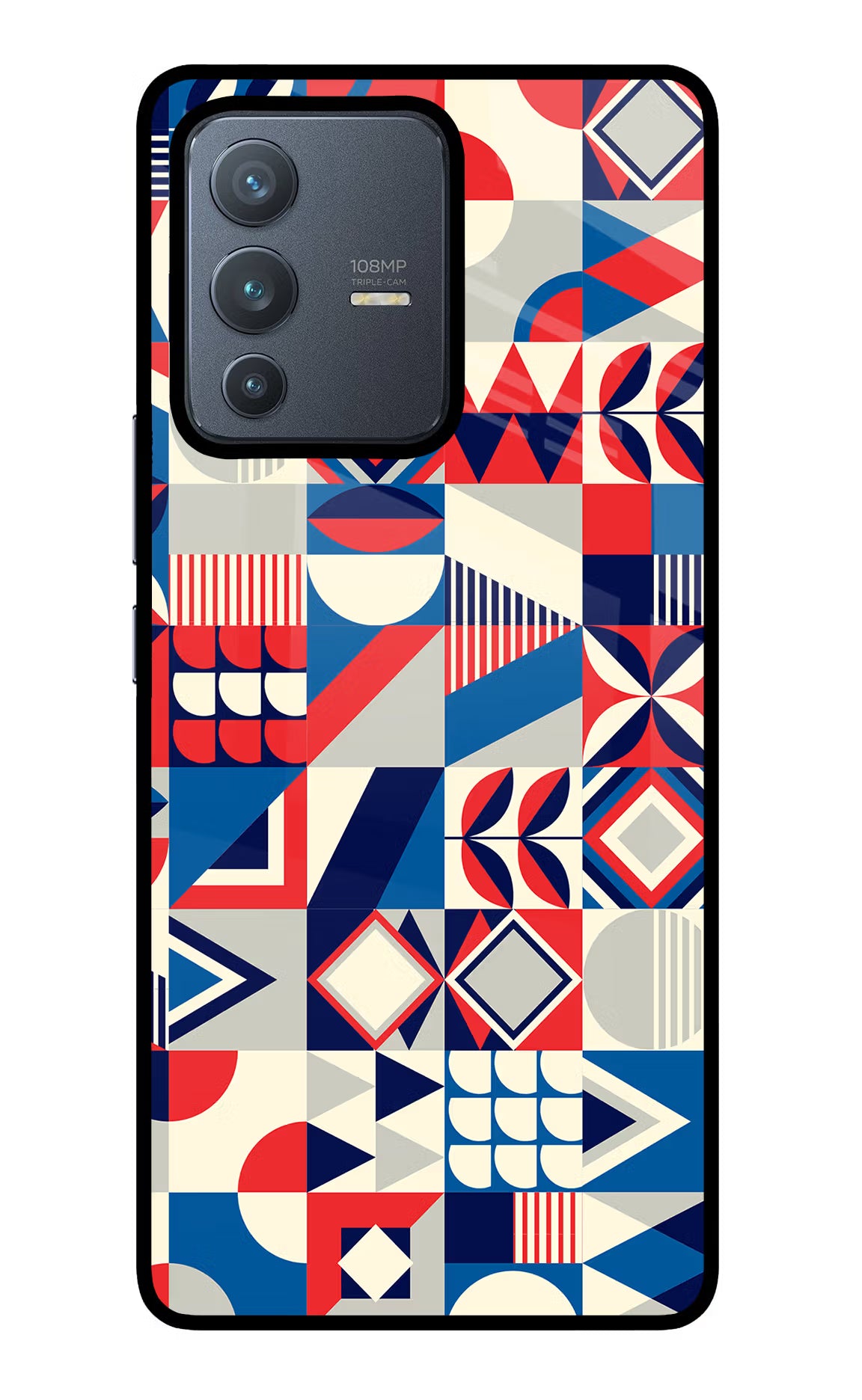 Colorful Pattern Vivo V23 Pro 5G Glass Case - Colorful Pattern Vivo V23 Pro 5G Glass Case Colorful Pattern Vivo V23 Pro 5G Glass Case