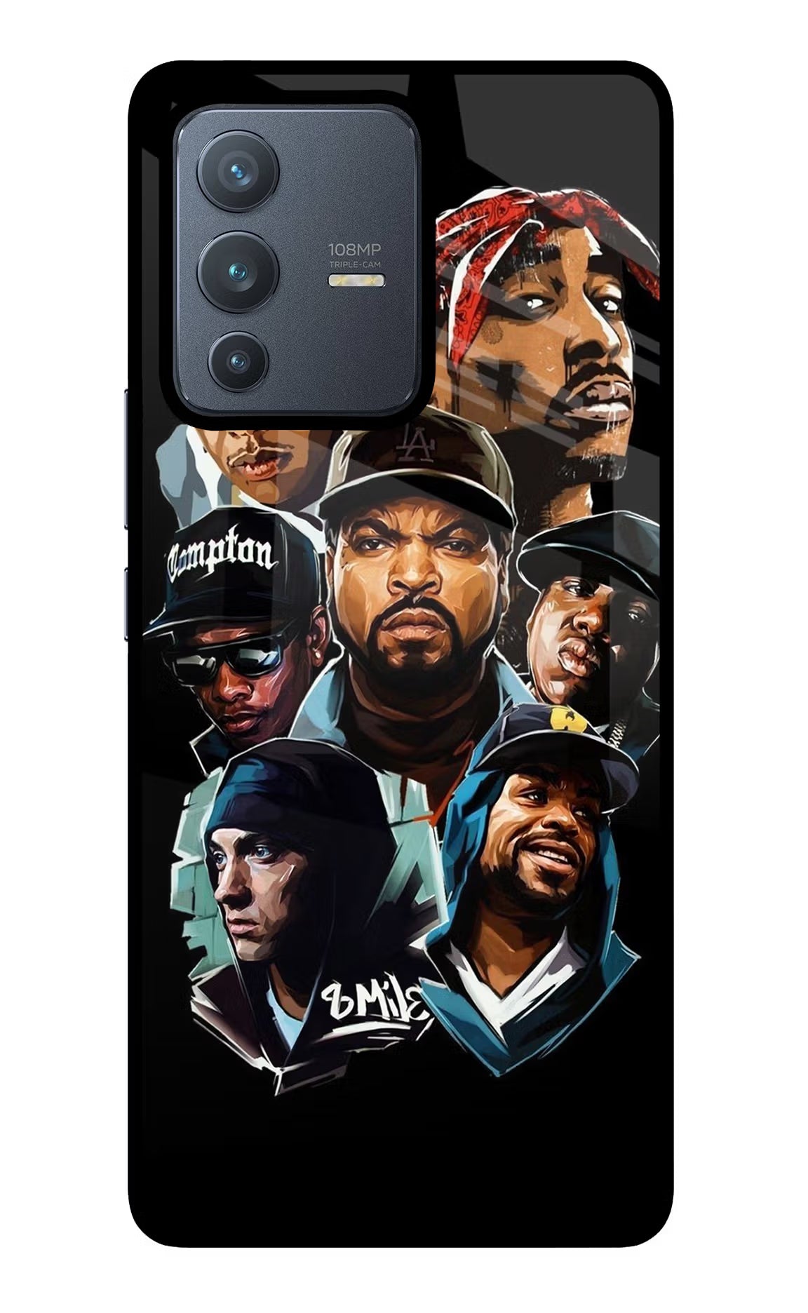 Rappers Vivo V23 Pro 5G Back Cover - Rappers Vivo V23 Pro 5G Glass Case Back Cover by Casekaro Rappers Vivo V23 Pro 5G Glass Case Back Cover by Casekaro