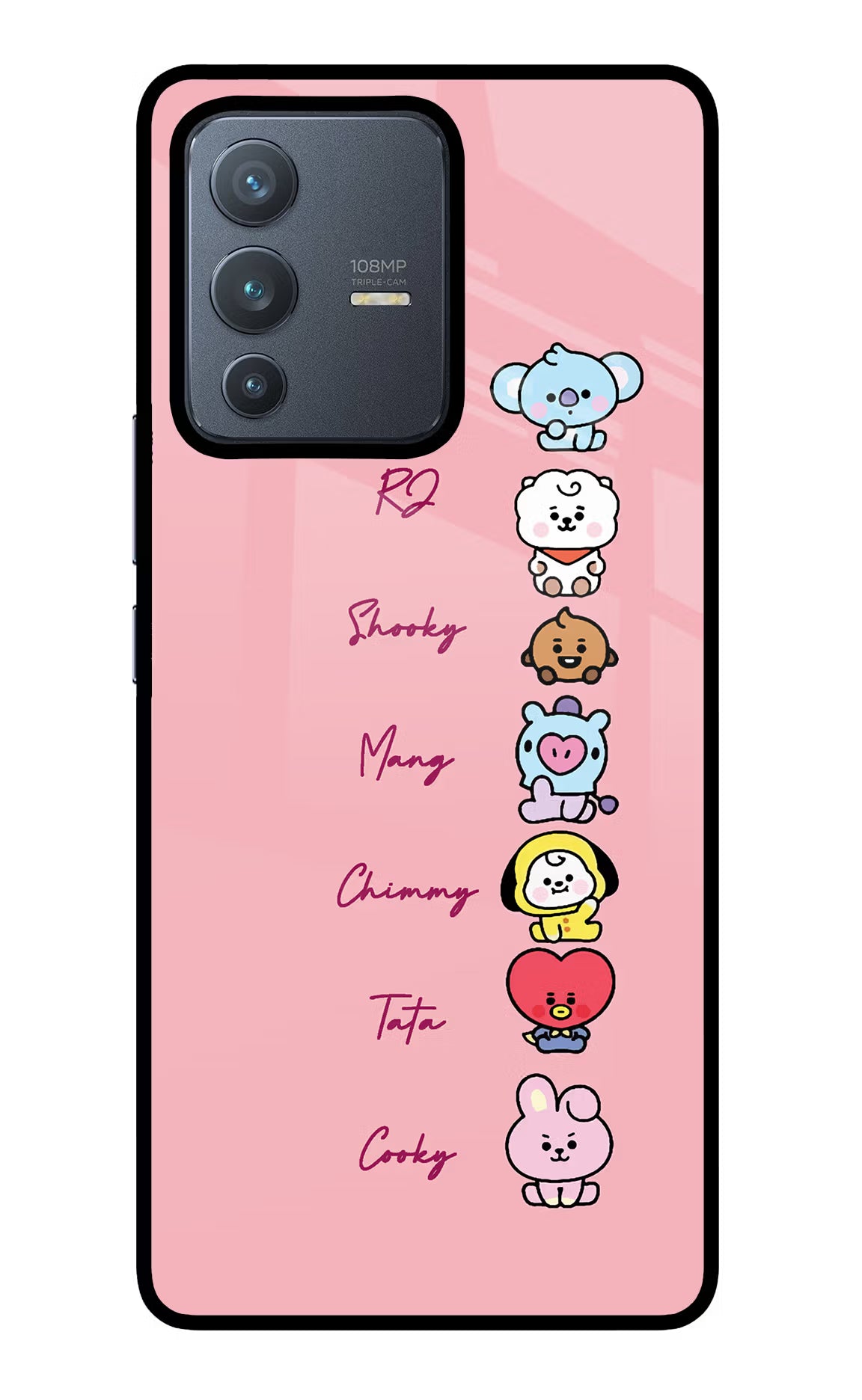 BTS names Vivo V23 Pro 5G Glass Case - BTS names Vivo V23 Pro 5G Glass Case BTS names Vivo V23 Pro 5G Glass Case