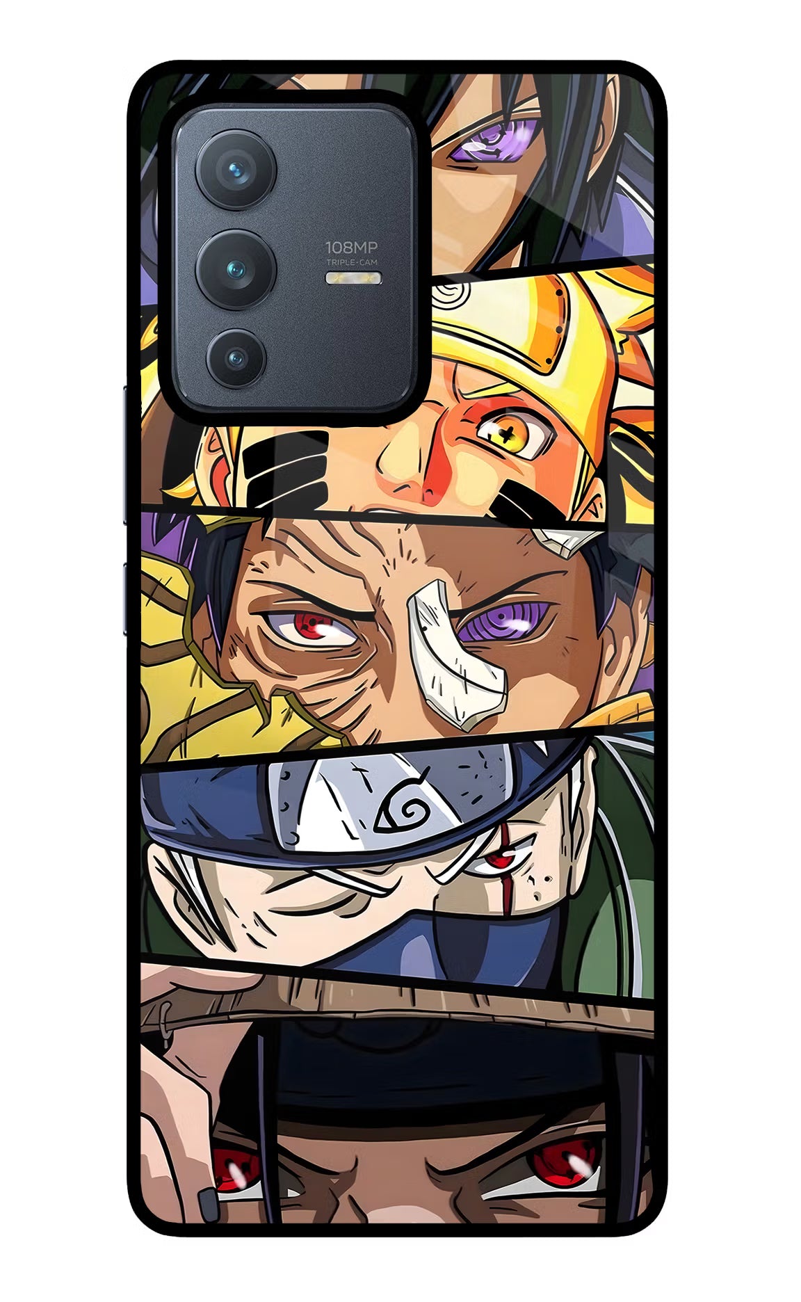 Naruto Character Vivo V23 Pro 5G Back Cover - Naruto Character Vivo V23 Pro 5G Glass Case Back Cover by Casekaro Naruto Character Vivo V23 Pro 5G Glass Case Back Cover by Casekaro