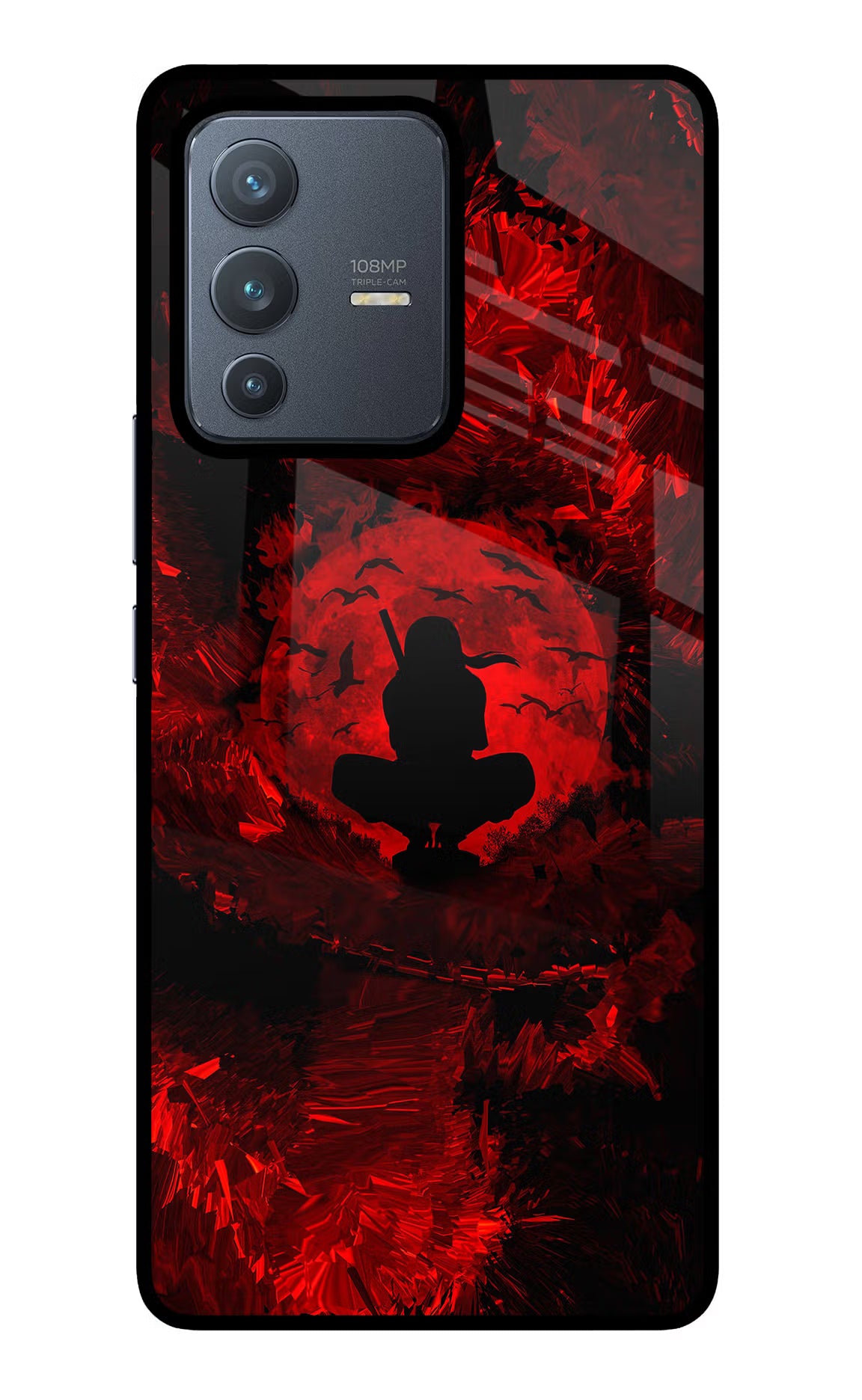 Itachi Uchiha Vivo V23 Pro 5G Back Cover - Itachi Uchiha Vivo V23 Pro 5G Glass Case Back Cover by Casekaro Itachi Uchiha Vivo V23 Pro 5G Glass Case Back Cover by Casekaro