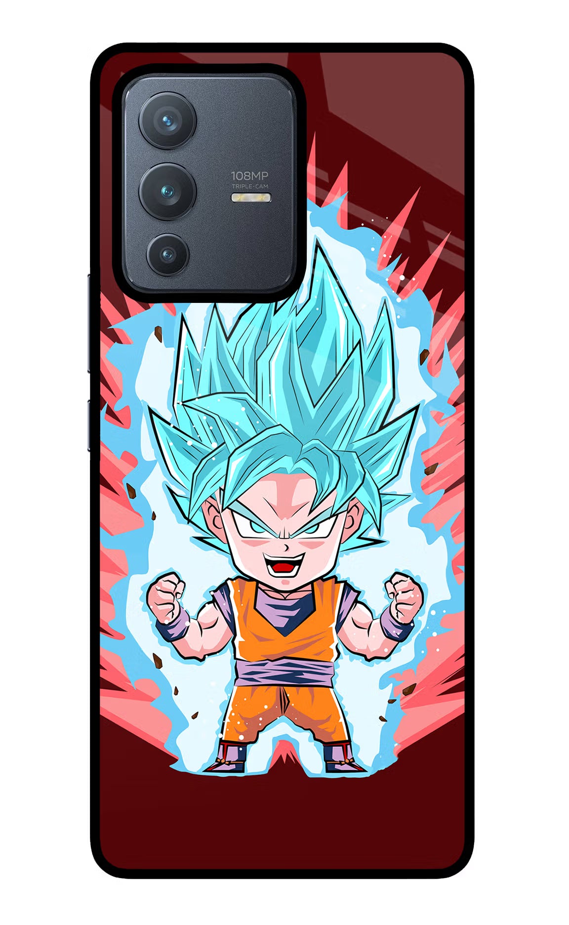 Goku Little Vivo V23 Pro 5G Back Cover - Goku Little Vivo V23 Pro 5G Glass Case Back Cover by Casekaro Goku Little Vivo V23 Pro 5G Glass Case Back Cover by Casekaro
