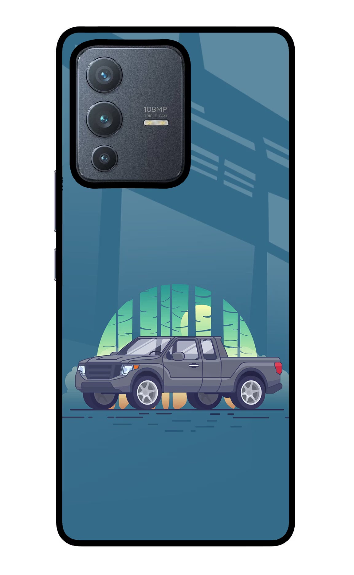 Retro Garage Vibe Vivo V23 Pro 5G Glass Case - Retro Garage Vibe Vivo V23 Pro 5G Glass Case Retro Garage Vibe Vivo V23 Pro 5G Glass Case