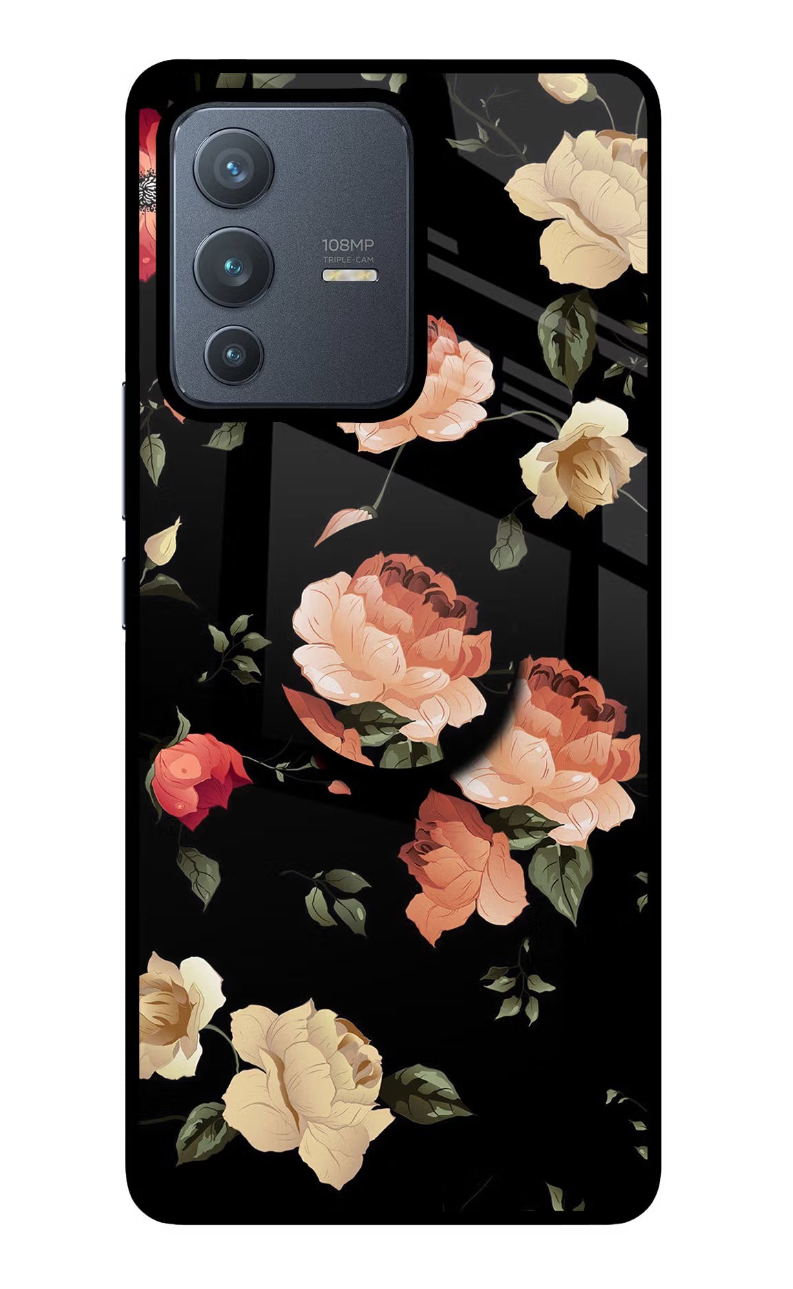 Flowers Vivo V23 Pro 5G Pop Case - Flowers Vivo V23 Pro 5G Pop Case by Casekaro Flowers Vivo V23 Pro 5G Pop Case by Casekaro