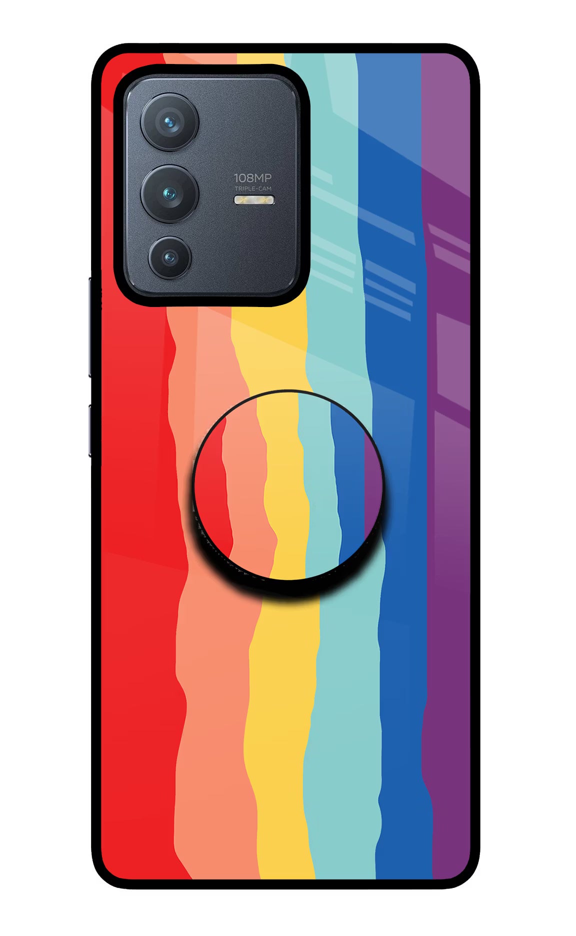 Rainbow Vivo V23 Pro 5G Pop Case - Rainbow Vivo V23 Pro 5G Pop Case by Casekaro Rainbow Vivo V23 Pro 5G Pop Case by Casekaro