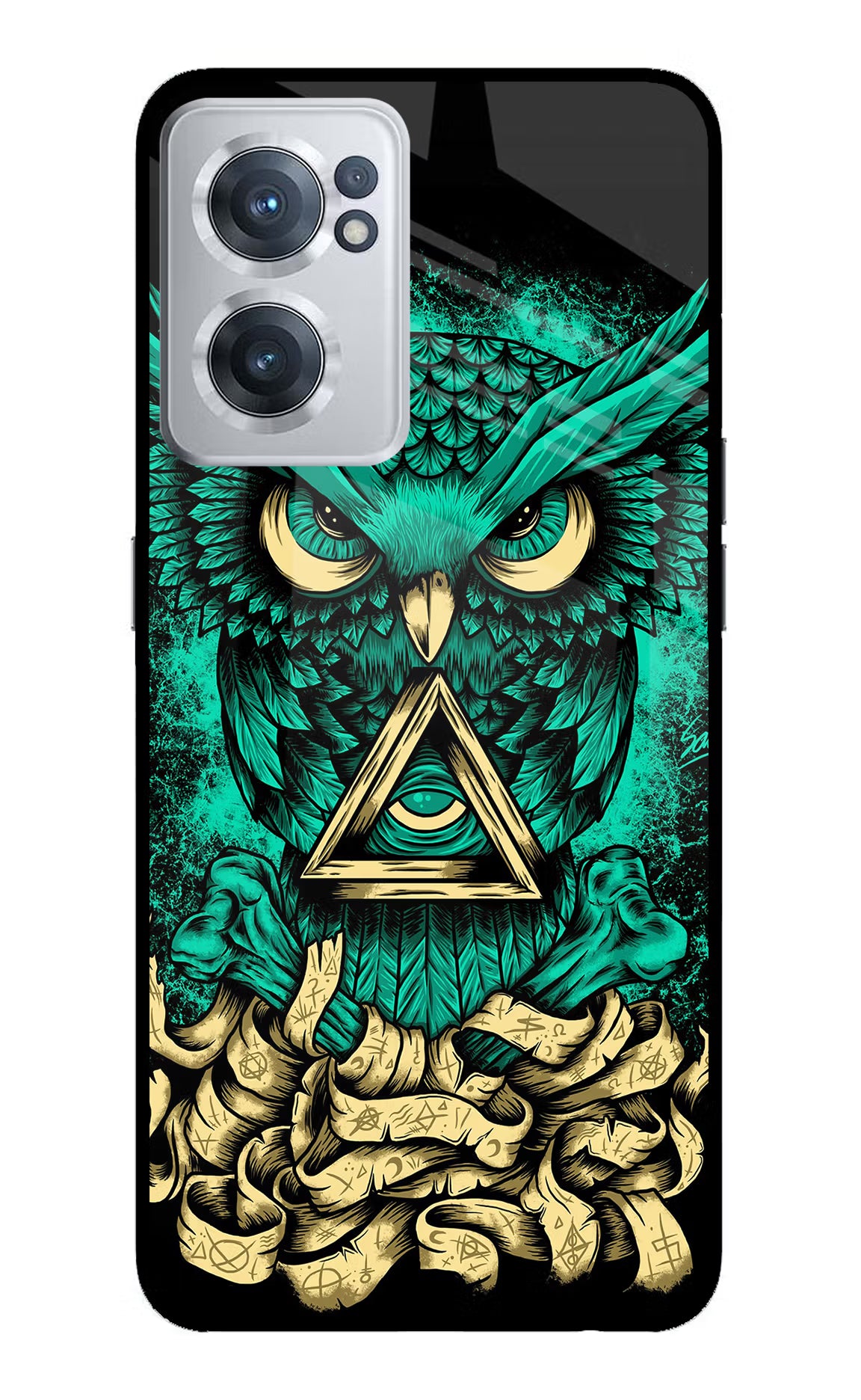 Green Owl OnePlus Nord CE 2 5G Glass Case - Green Owl OnePlus Nord CE 2 5G Glass Case Green Owl OnePlus Nord CE 2 5G Glass Case