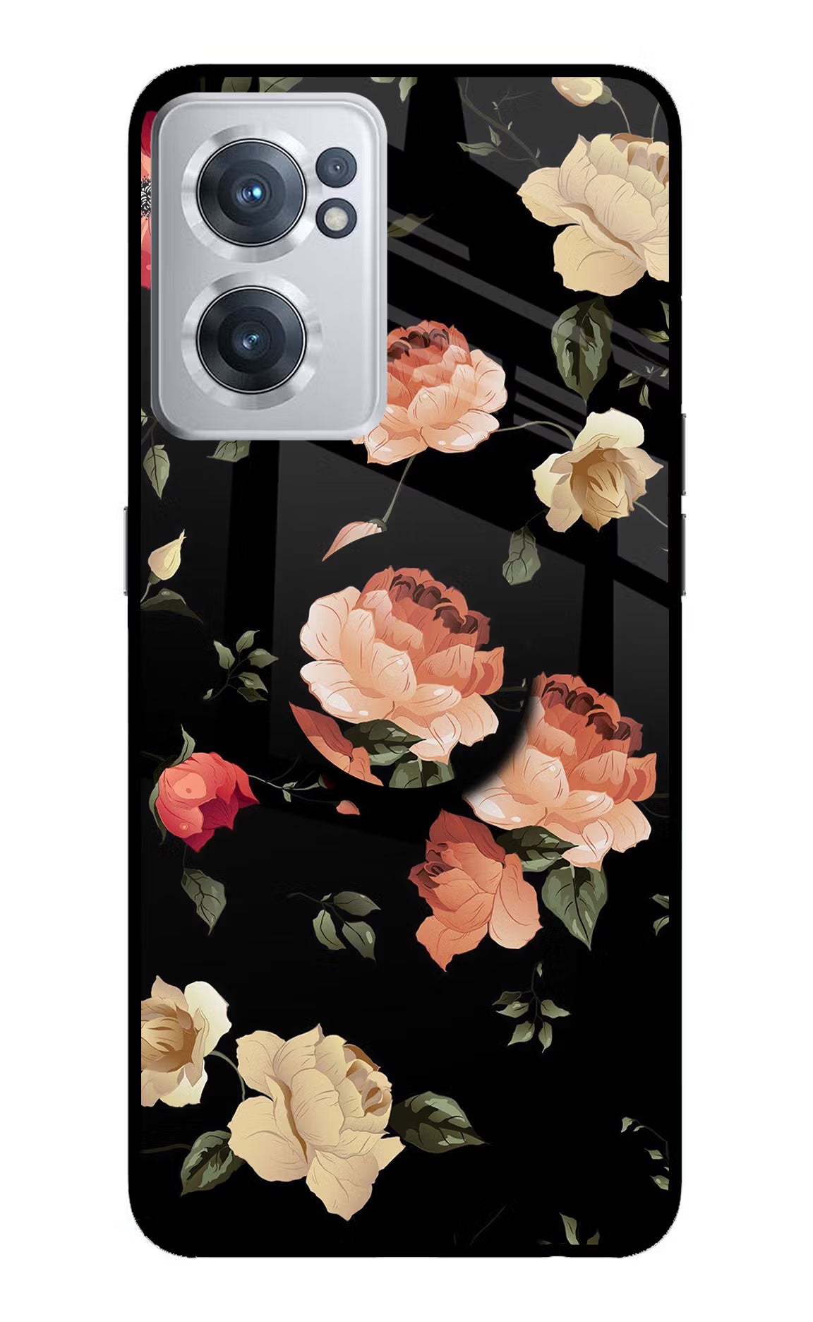 Flowers OnePlus Nord CE 2 5G Glass Case - Flowers OnePlus Nord CE 2 5G Glass Case Flowers OnePlus Nord CE 2 5G Glass Case