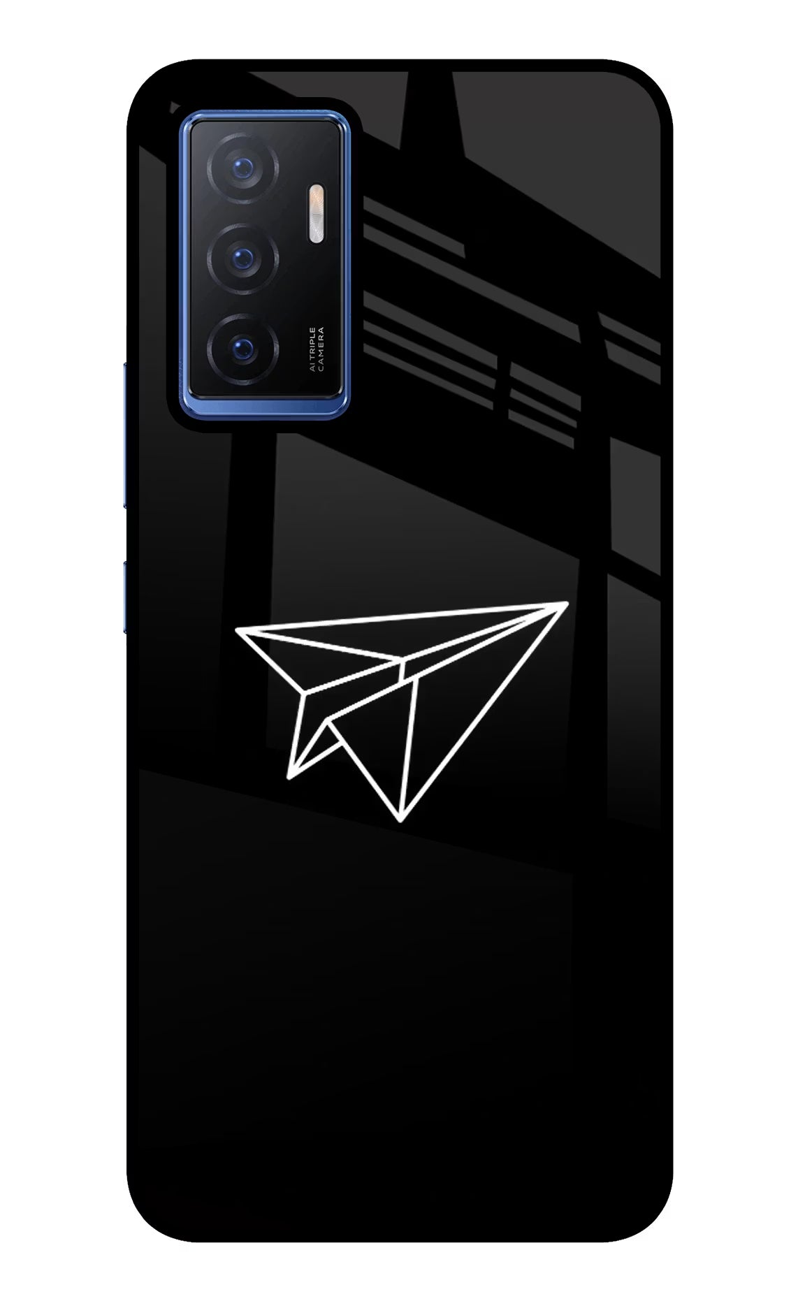 Paper Plane White Vivo V23E 5G Glass Case - Paper Plane White Vivo V23E 5G Glass Case Paper Plane White Vivo V23E 5G Glass Case