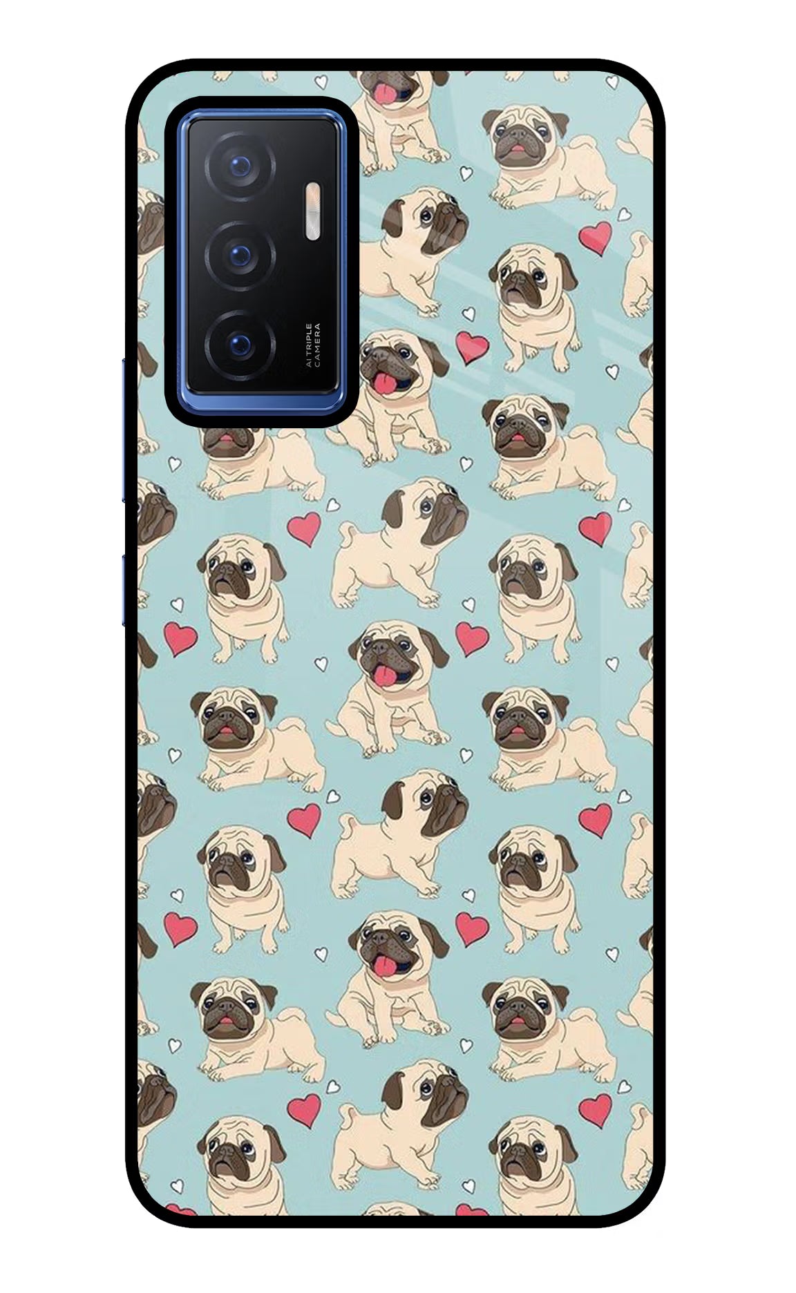 Pug Dog Vivo V23E 5G Glass Case - Pug Dog Vivo V23E 5G Glass Case Pug Dog Vivo V23E 5G Glass Case